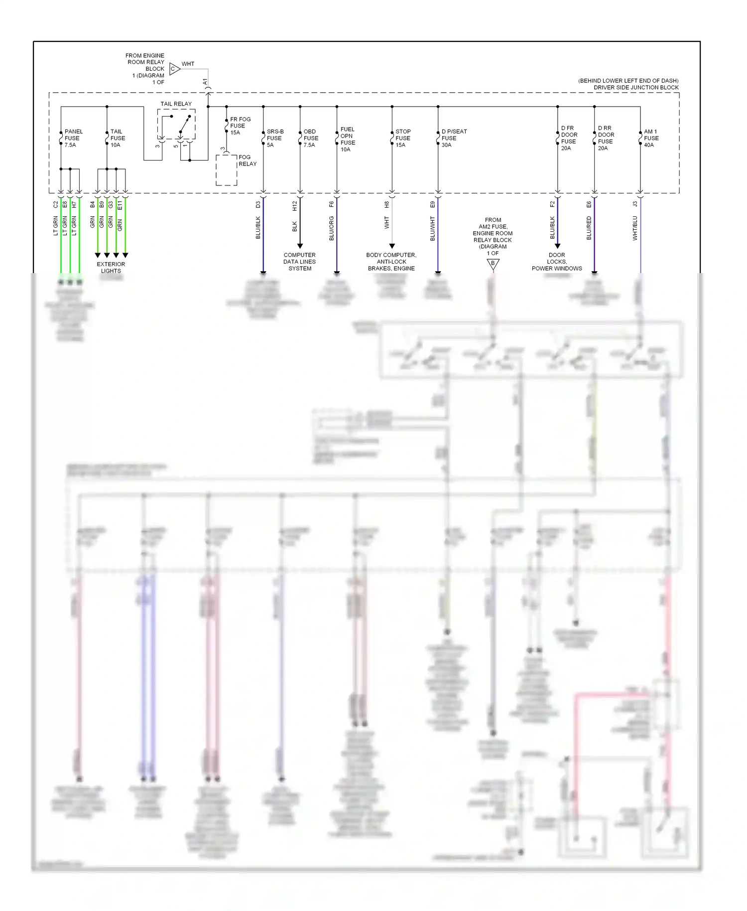 Wiring diagram wht/blk for Lexus GS II (1997-2000) (49 of 69)