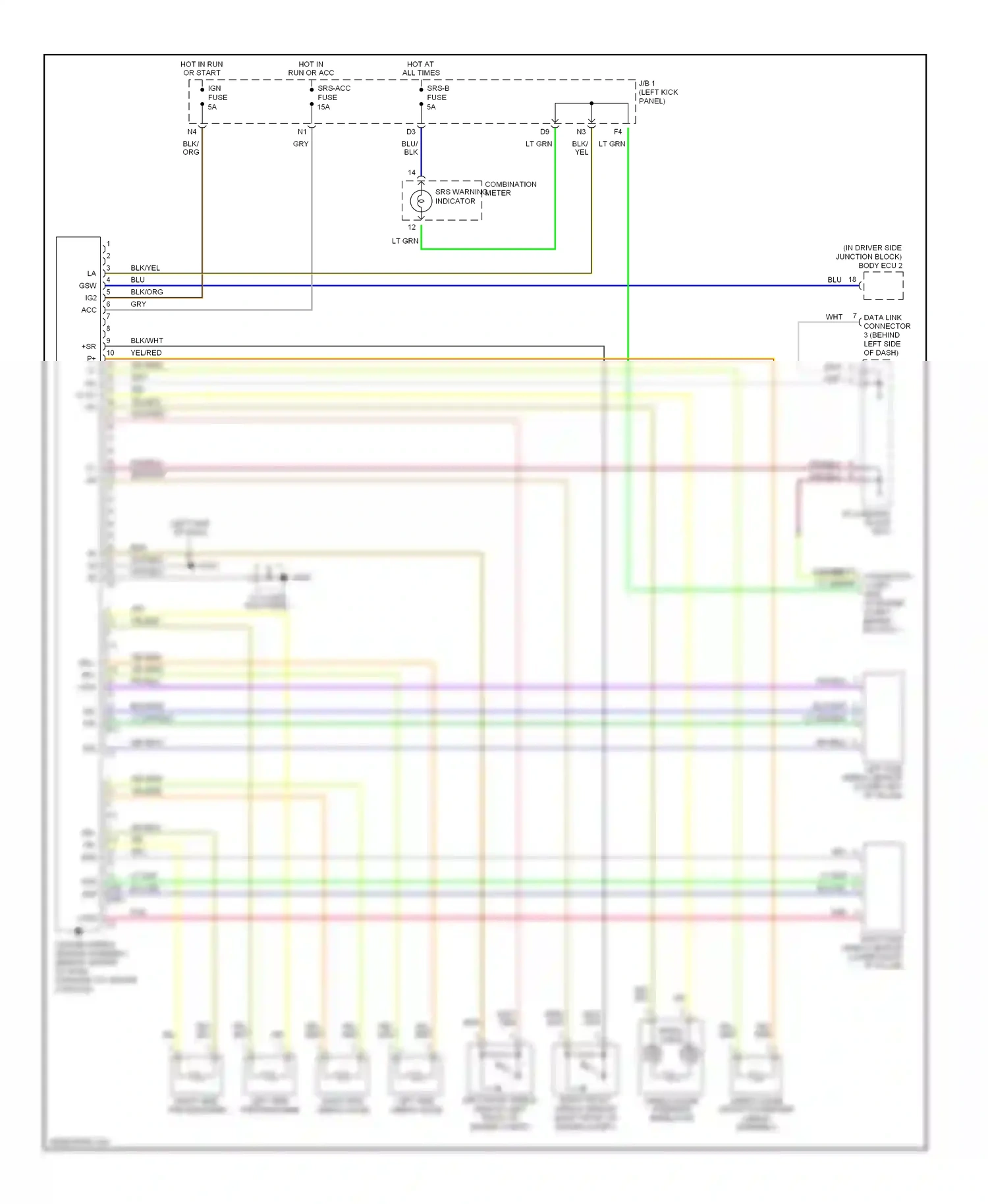 Wiring diagram yel/red for Lexus GS II (1997-2000) (14 of 16)