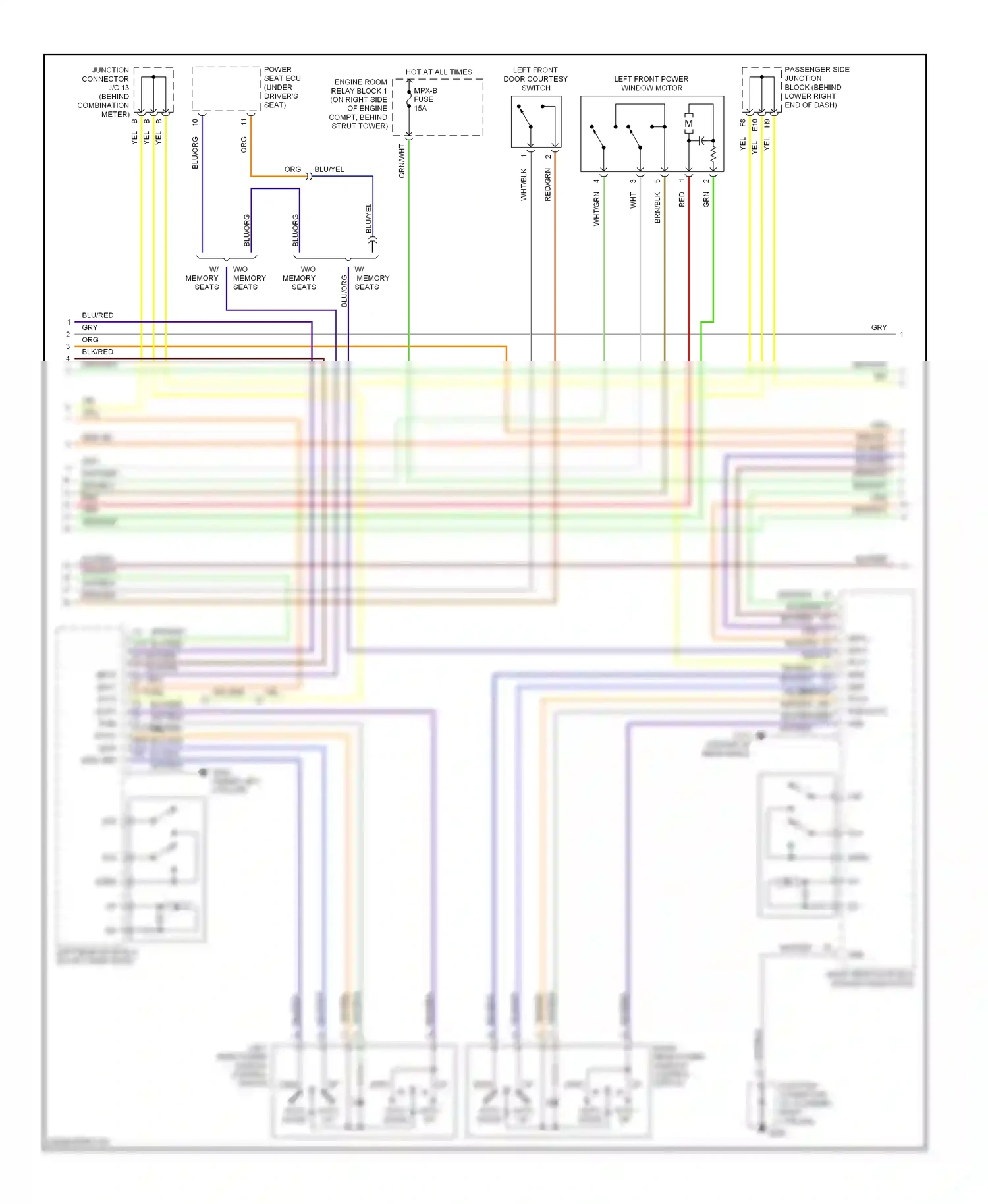 Wiring diagram yel/red for Lexus GS II (1997-2000) (13 of 16)