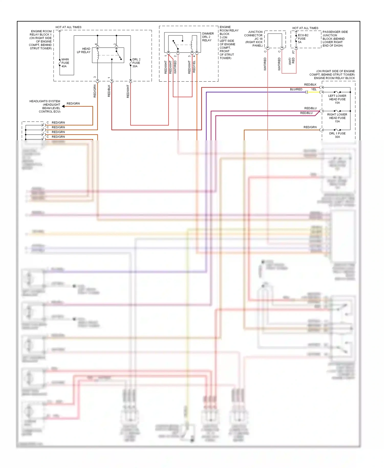 Wiring diagram yel/red for Lexus GS II (1997-2000) (5 of 16)