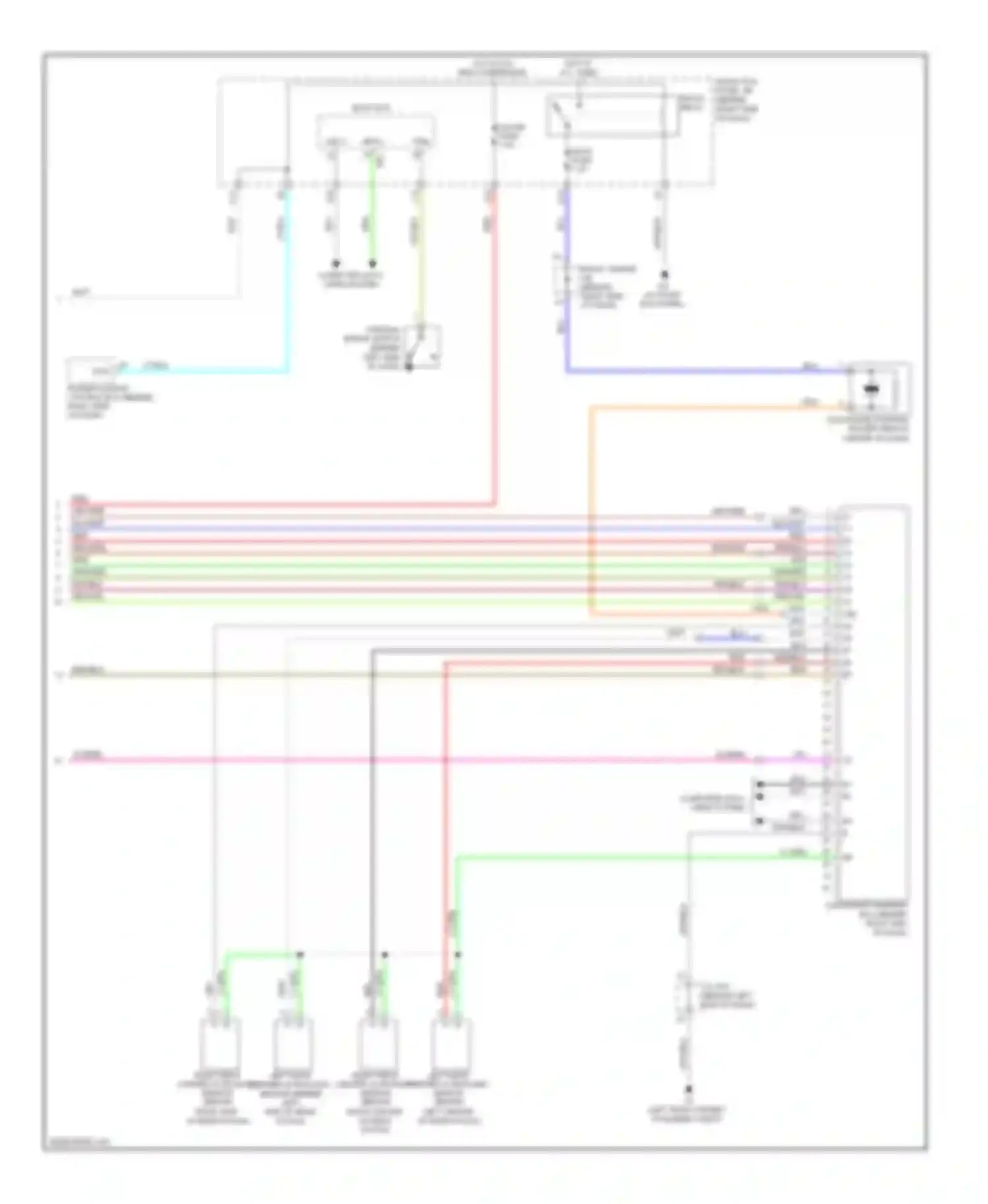 GS Lexus III facelift (2007-2011): Rear sonar circuit (2 of 2)