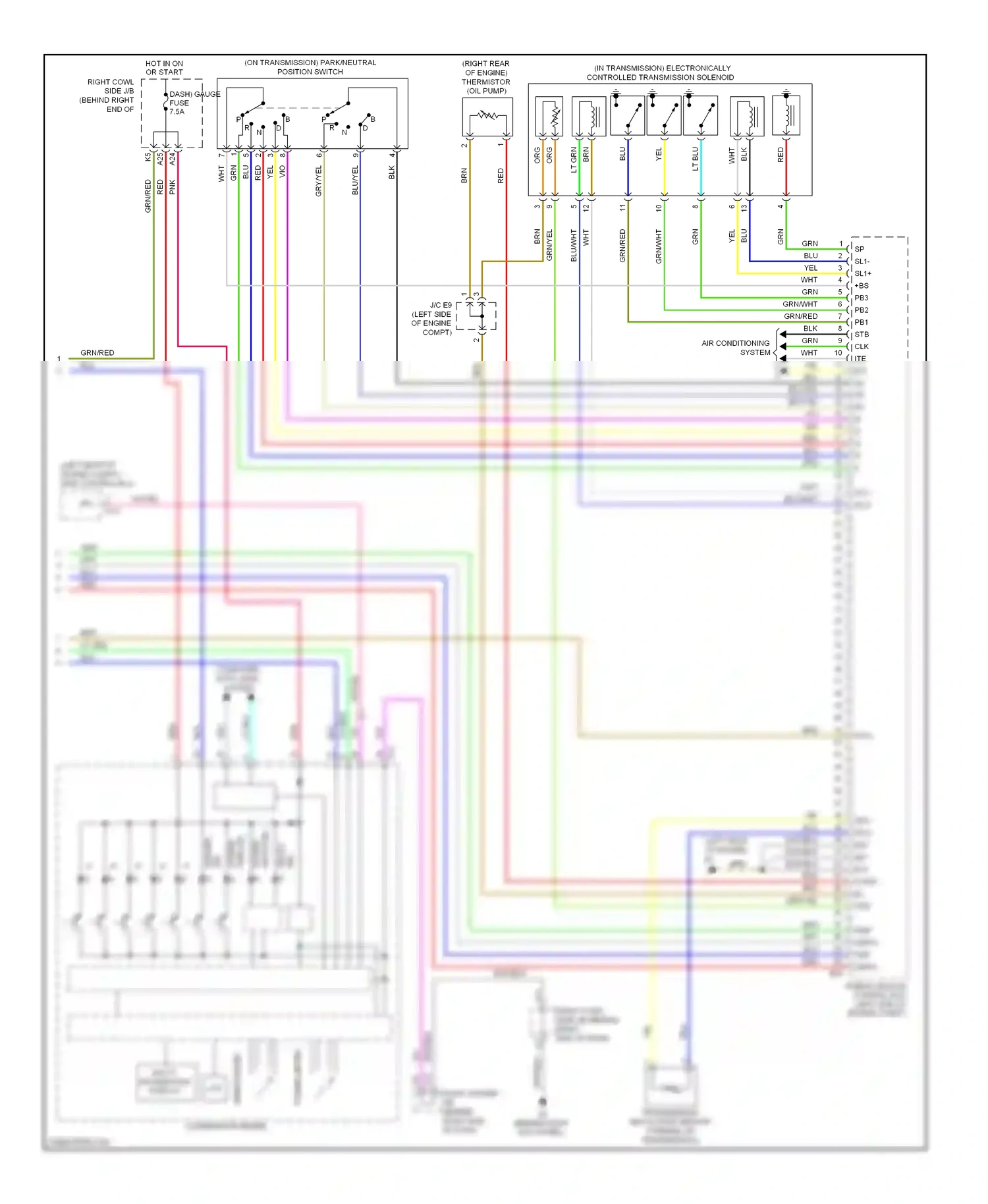 Wiring diagram air conditioning system for Lexus GS III facelift (2007-2011) (9 of 9)