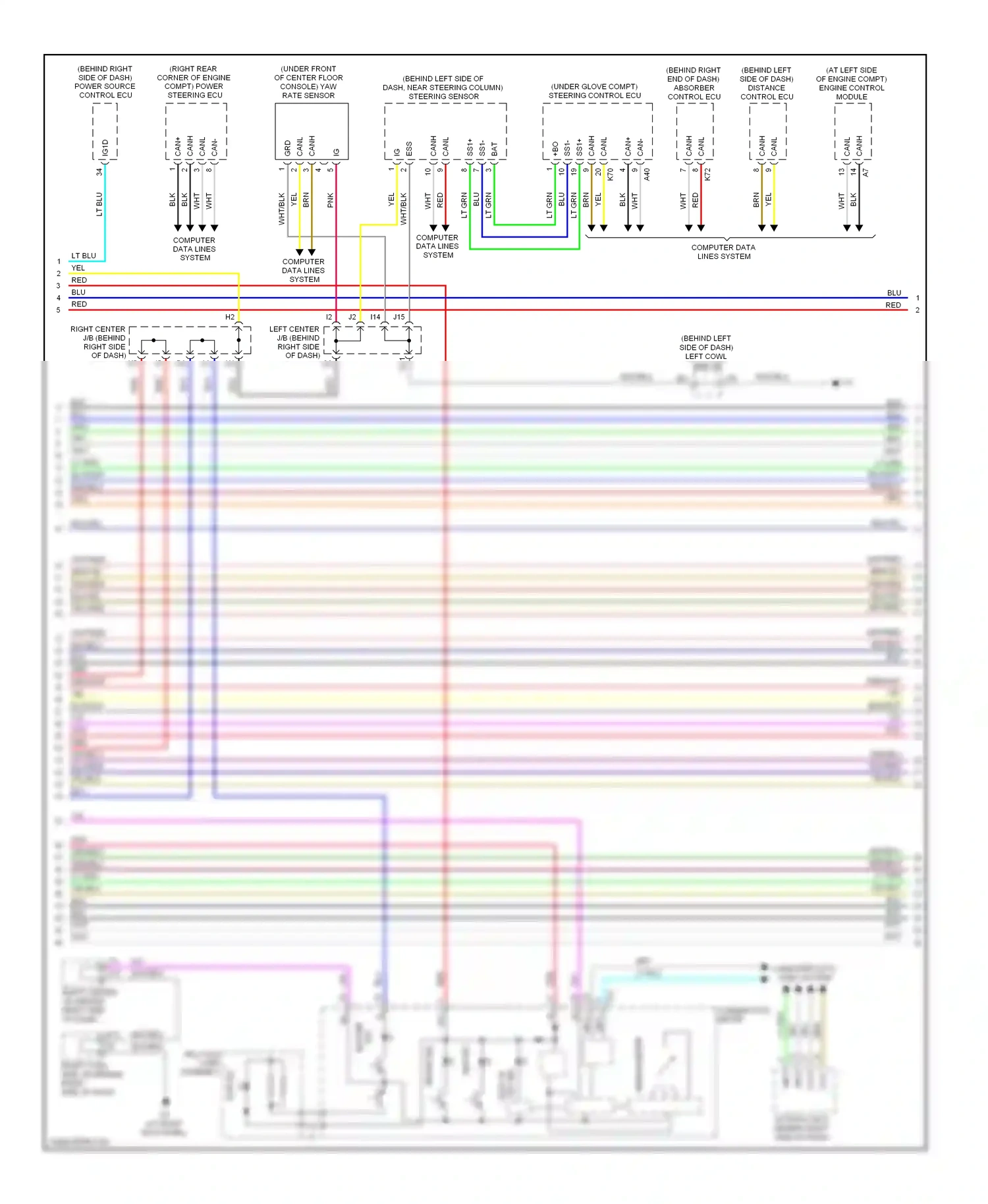 Lexus GS III facelift (2007-2011) (at left side of engine compt) engine control module wiring diagram  (1 of 4)