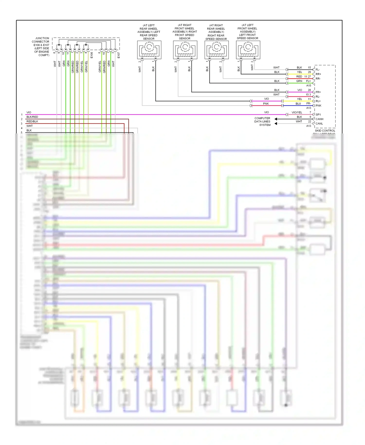 Wiring diagram +b can+ can- for Lexus GS III facelift (2007-2011) (1 of 2)