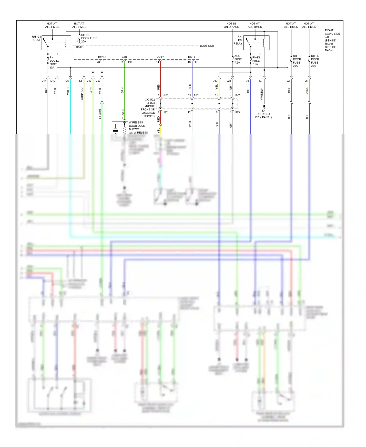 Wiring diagram blk for Lexus GS III facelift (2007-2011) (85 of 182)
