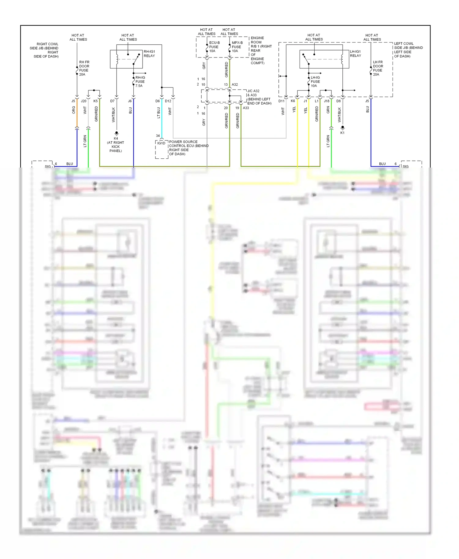 Wiring diagram blk/red for Lexus GS III facelift (2007-2011) (28 of 53)