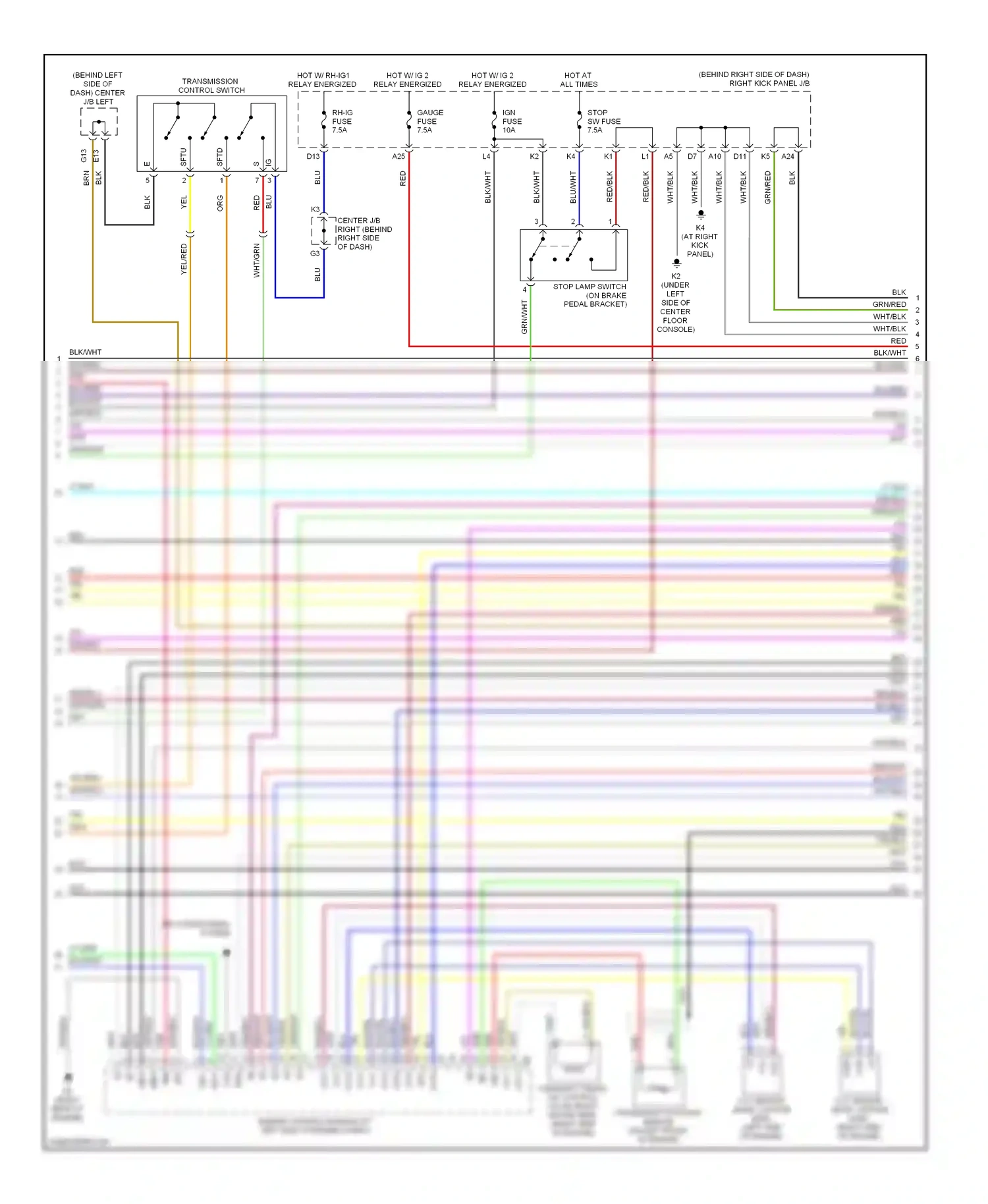 Wiring diagram blu/red for Lexus GS III facelift (2007-2011) (10 of 28)