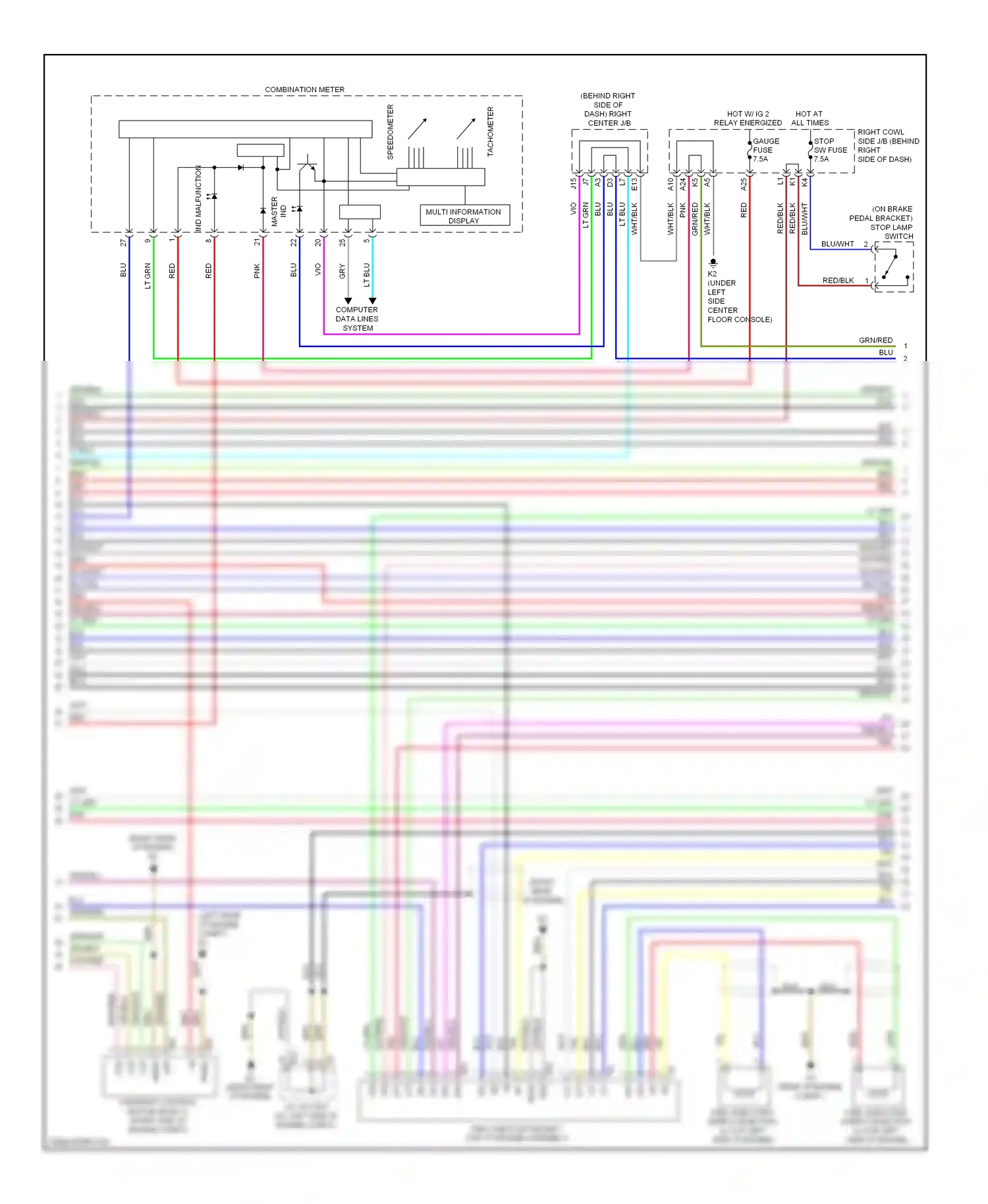 Wiring diagram blu/wht for Lexus GS III facelift (2007-2011) (60 of 63)