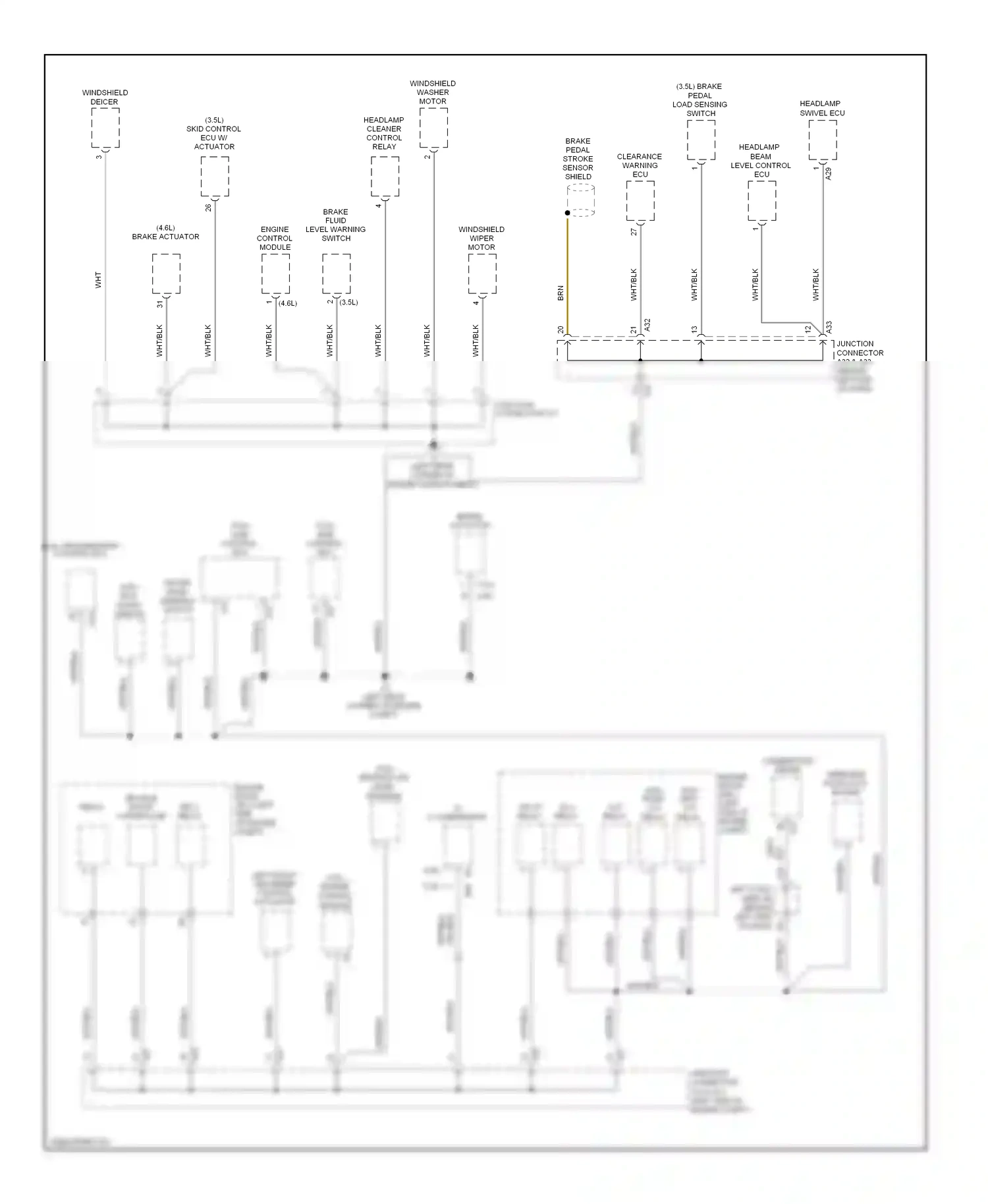 Wiring diagram brake actuator for Lexus GS III facelift (2007-2011) (2 of 2)