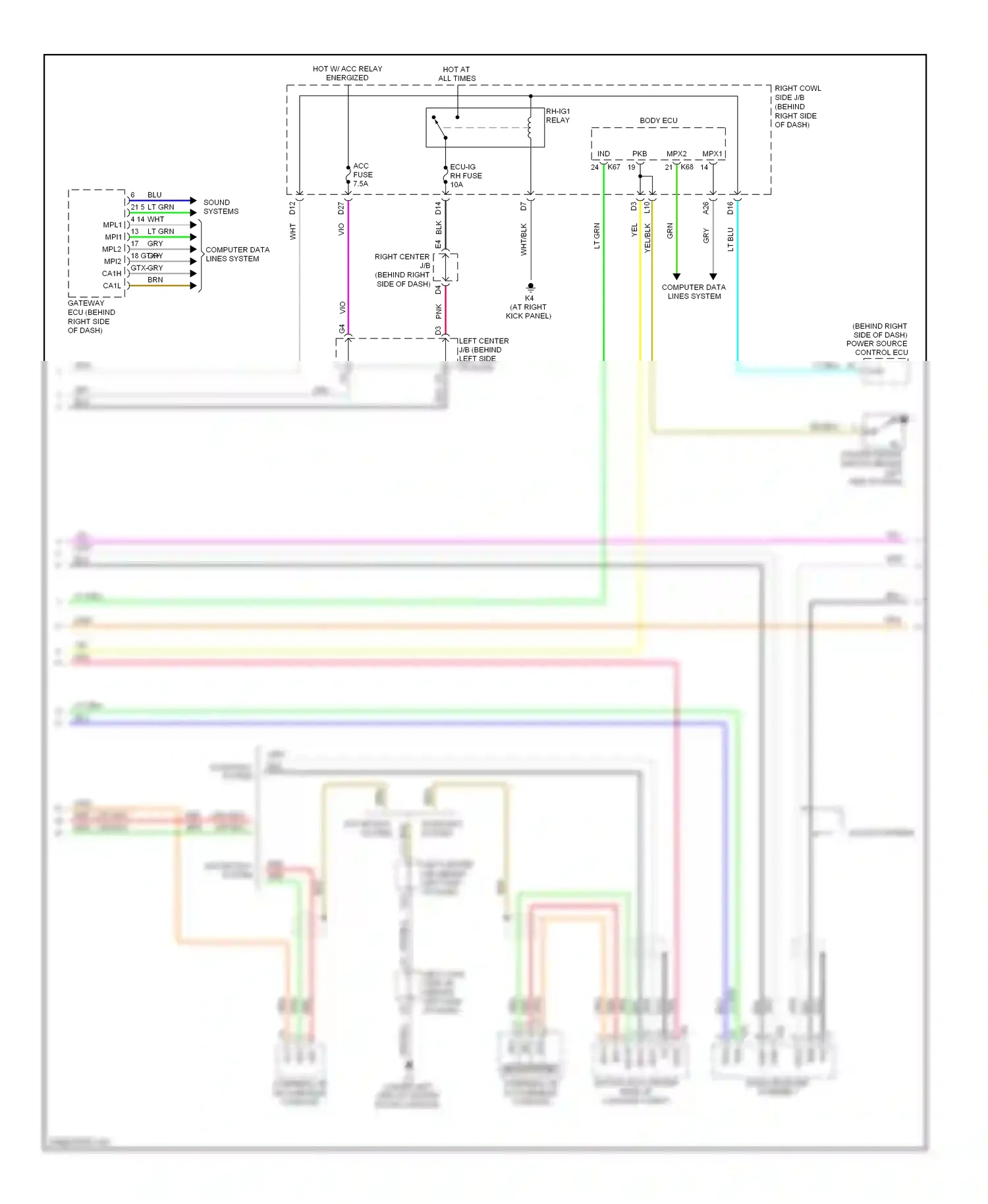 Wiring diagram brn for Lexus GS III facelift (2007-2011) (63 of 151)
