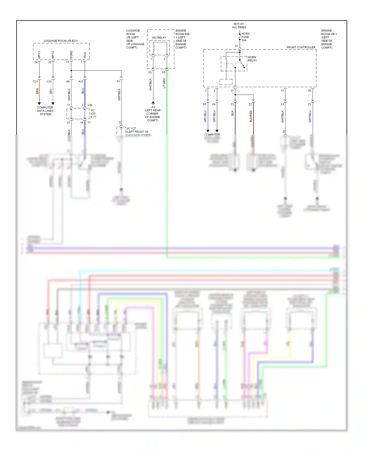 Lexus GS III facelift (2007-2011) code wiring diagram  (2 of 3)