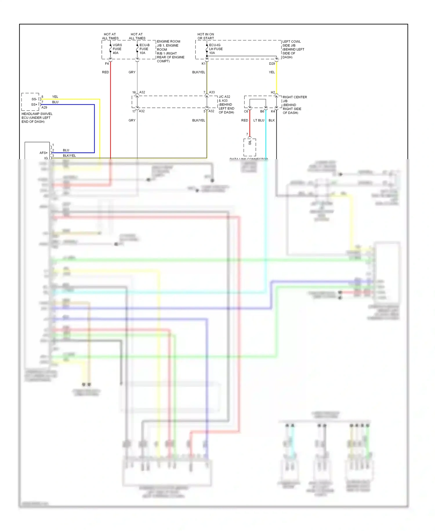 Wiring diagram combination meter for Lexus GS III facelift (2007-2011) (9 of 44)