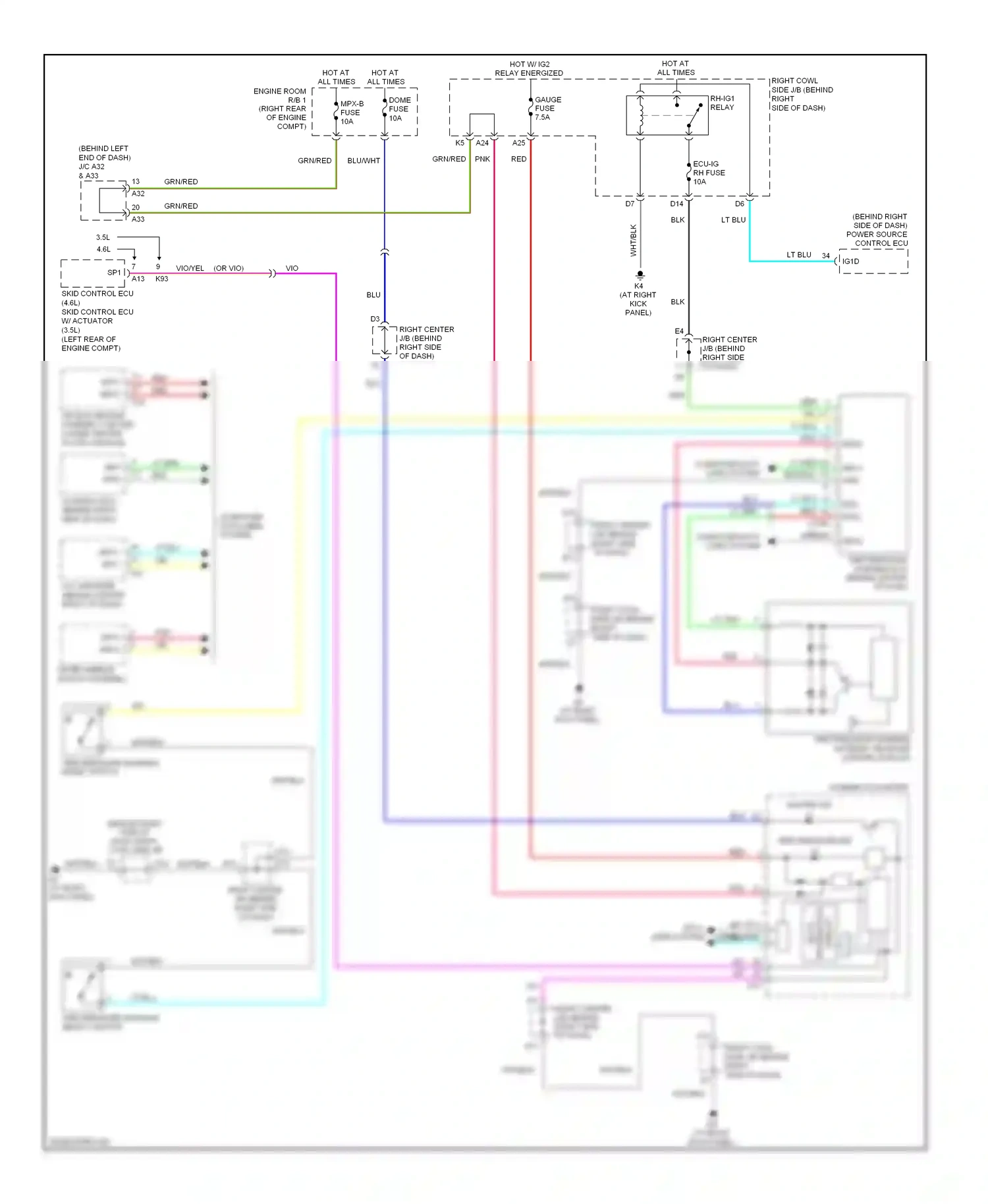 Wiring diagram display information for Lexus GS III facelift (2007-2011) (1 of 1)