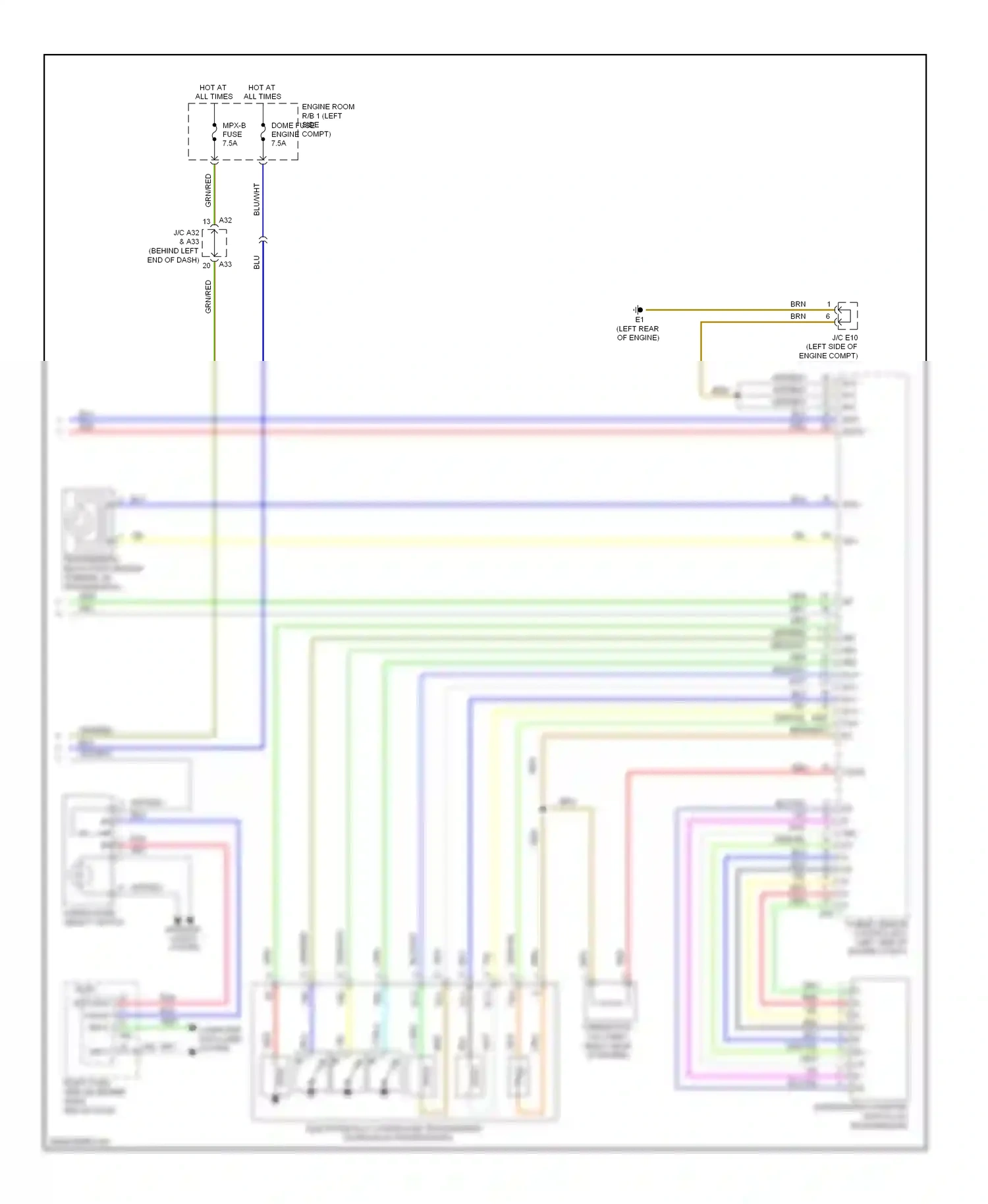 Wiring diagram dome fuse engine compt) for Lexus GS III facelift (2007-2011) (1 of 1)
