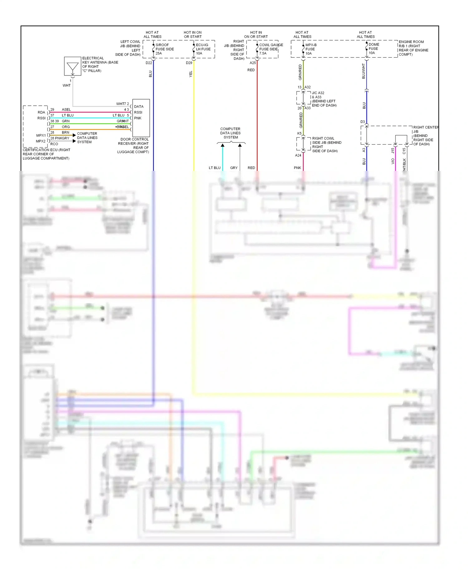 Lexus GS III facelift (2007-2011) down wiring diagram  (4 of 4)