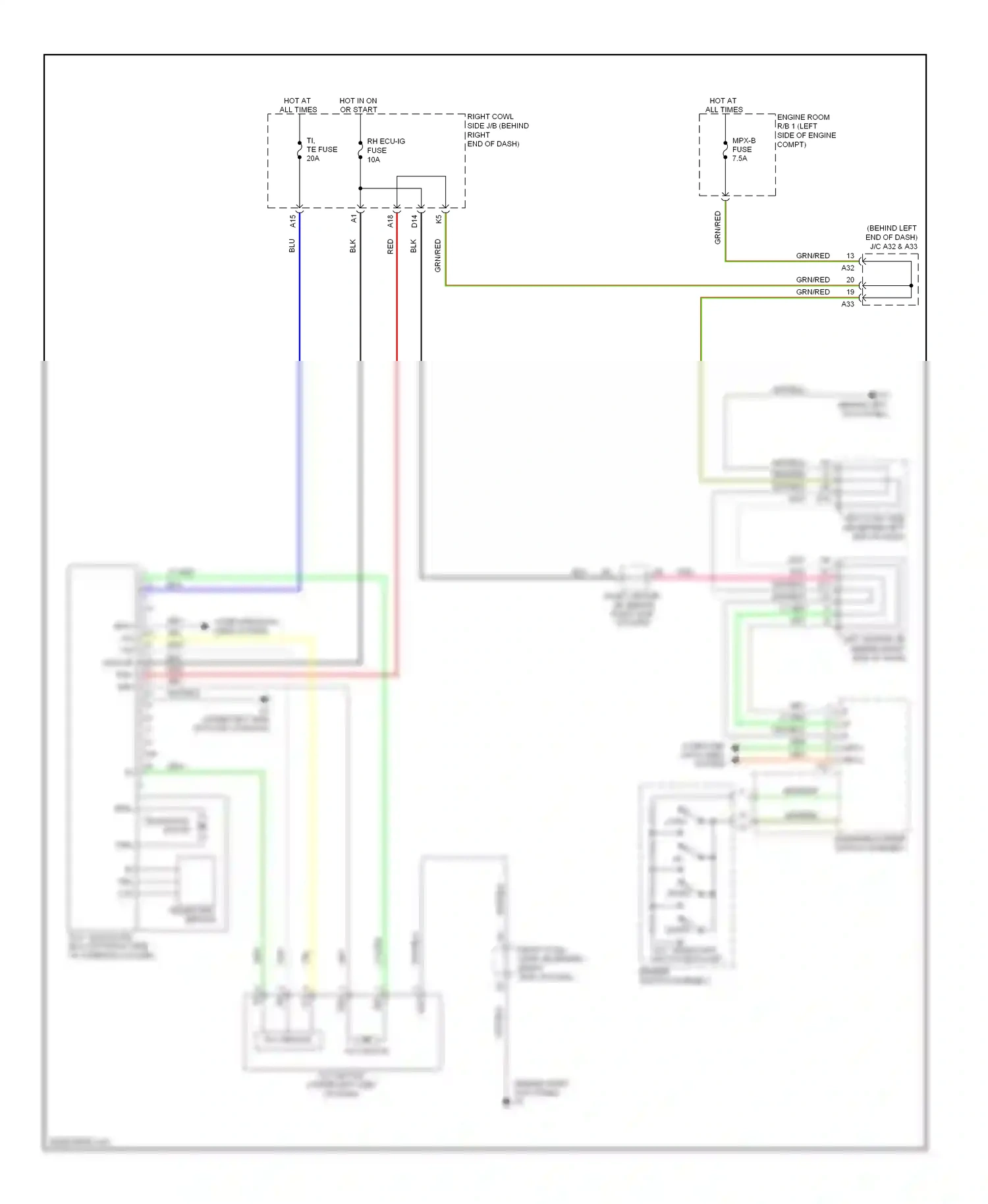Lexus GS III facelift (2007-2011) down wiring diagram  (3 of 4)