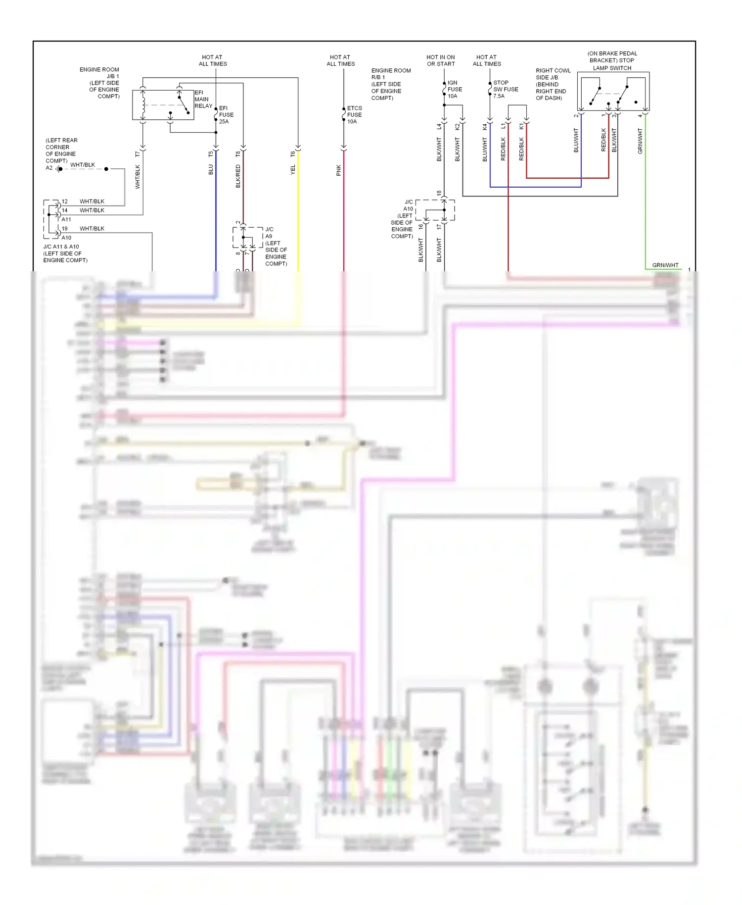 Wiring diagram efi main relay for Lexus GS III facelift (2007-2011) (5 of 10)