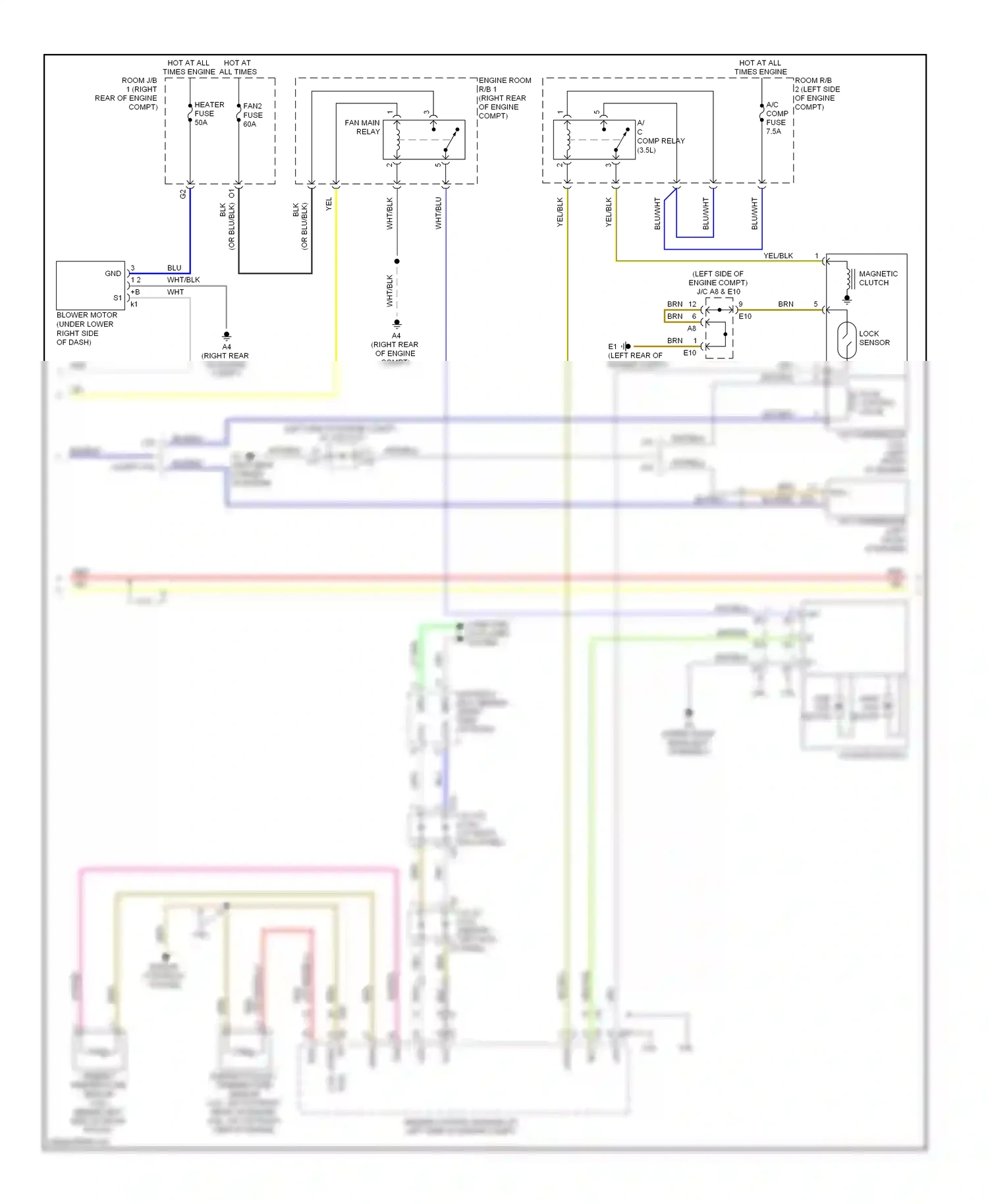 Lexus GS III facelift (2007-2011) engine control module (at left side of engine compt) wiring diagram  (1 of 30)