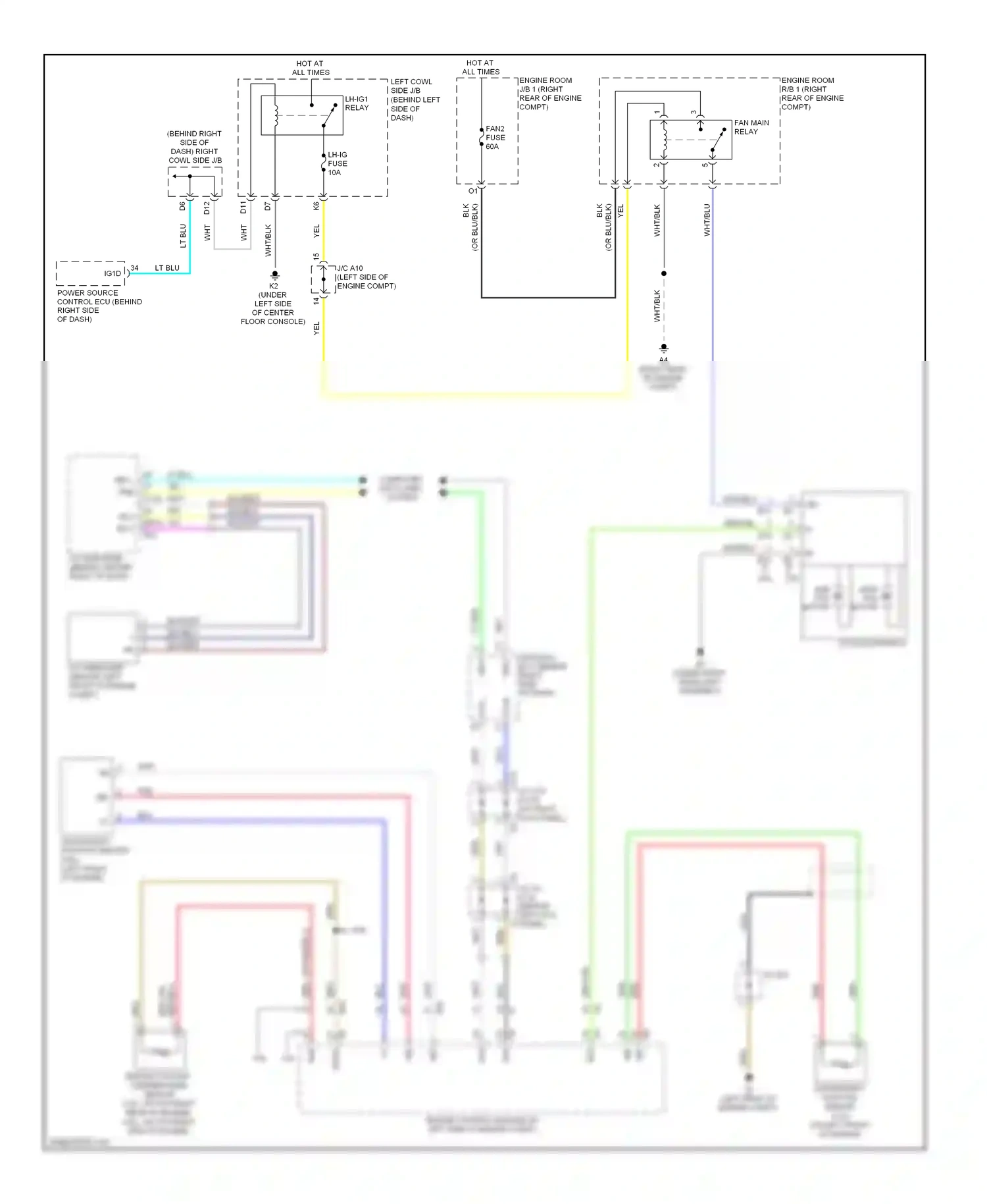 Lexus GS III facelift (2007-2011) engine control module (at left side of engine compt) wiring diagram  (2 of 30)