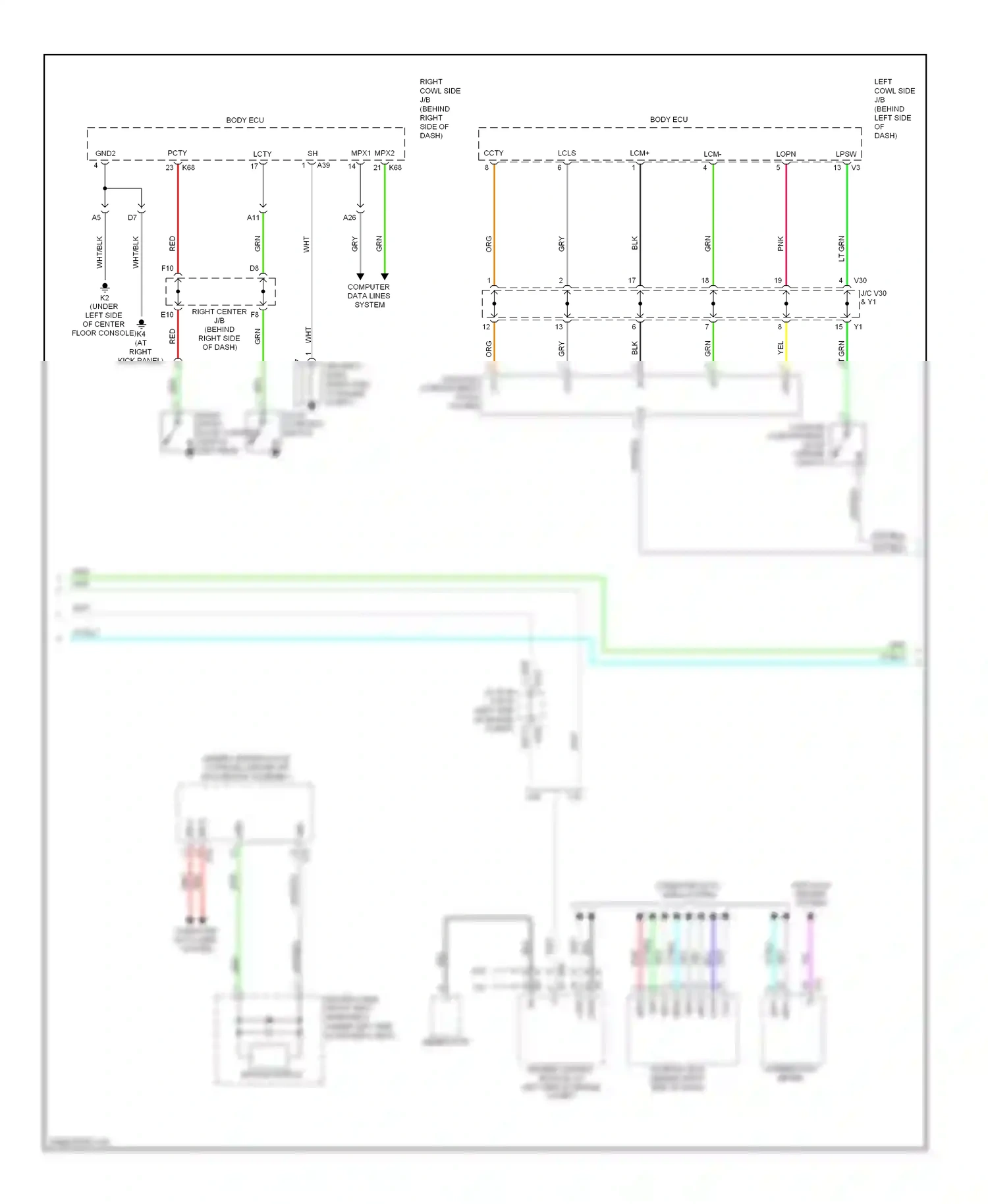 Lexus GS III facelift (2007-2011) engine control module (at left side of engine compt) wiring diagram  (17 of 30)