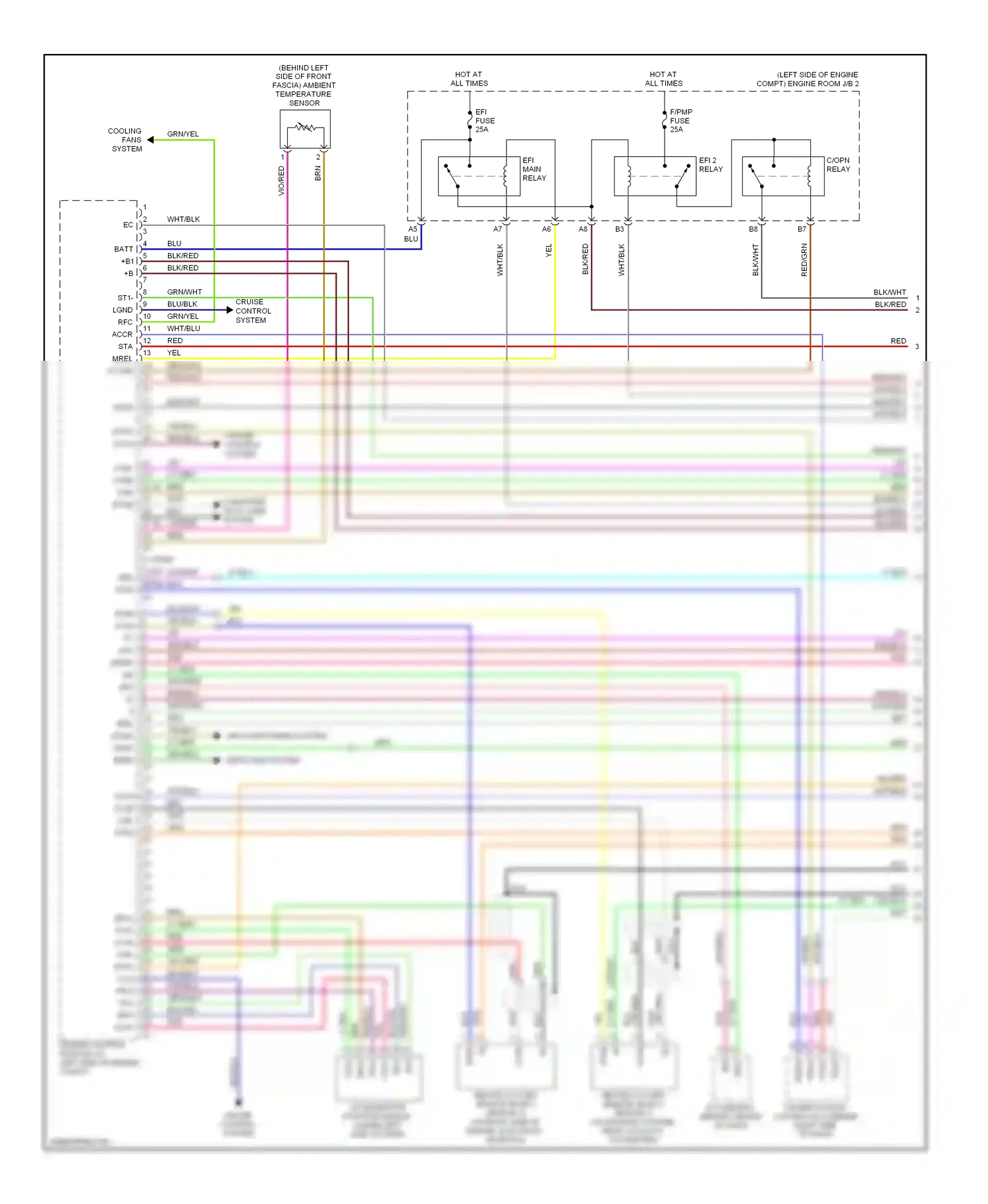 Lexus GS III facelift (2007-2011) engine control module (at left side of engine compt) wiring diagram  (7 of 30)