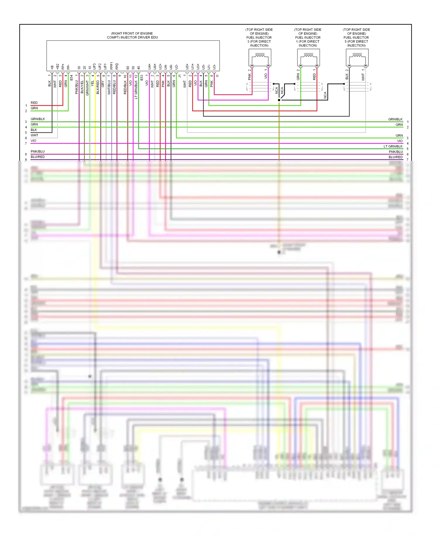 Lexus GS III facelift (2007-2011) engine control module (at left side of engine compt) wiring diagram  (9 of 30)