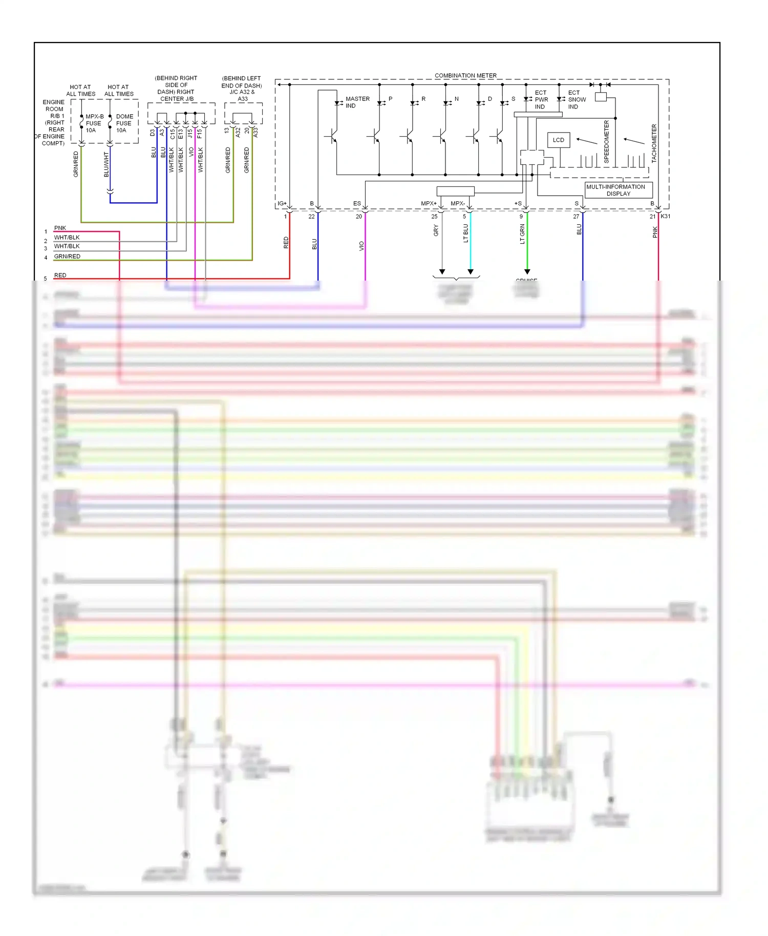 Lexus GS III facelift (2007-2011) engine control module (at left side of engine compt) wiring diagram  (24 of 30)