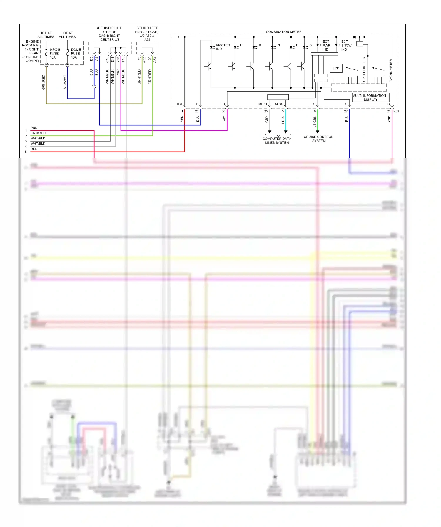 Lexus GS III facelift (2007-2011) engine control module (at left side of engine compt) wiring diagram  (22 of 30)
