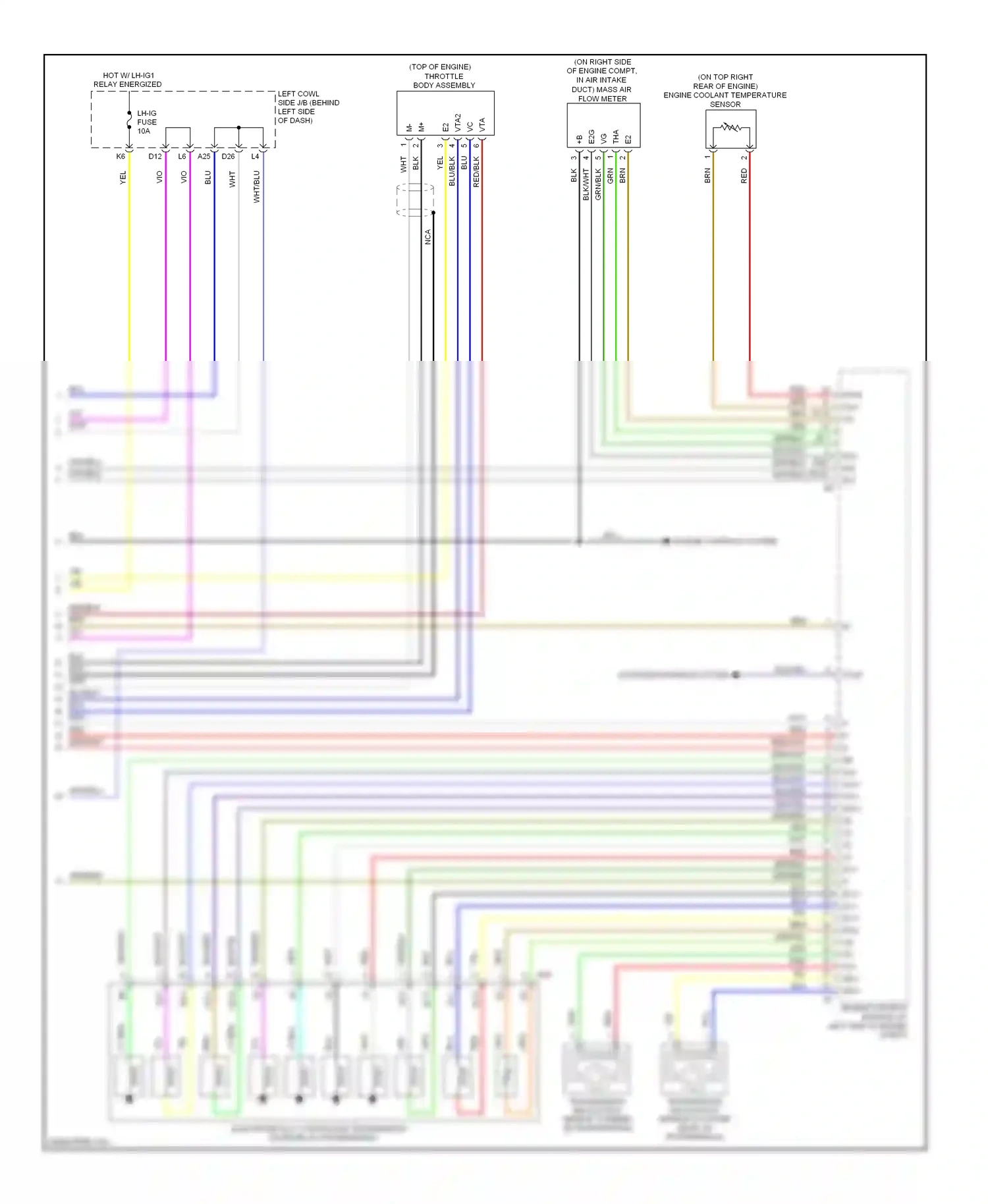 Lexus GS III facelift (2007-2011) engine control module (at left side of engine compt) wiring diagram  (23 of 30)