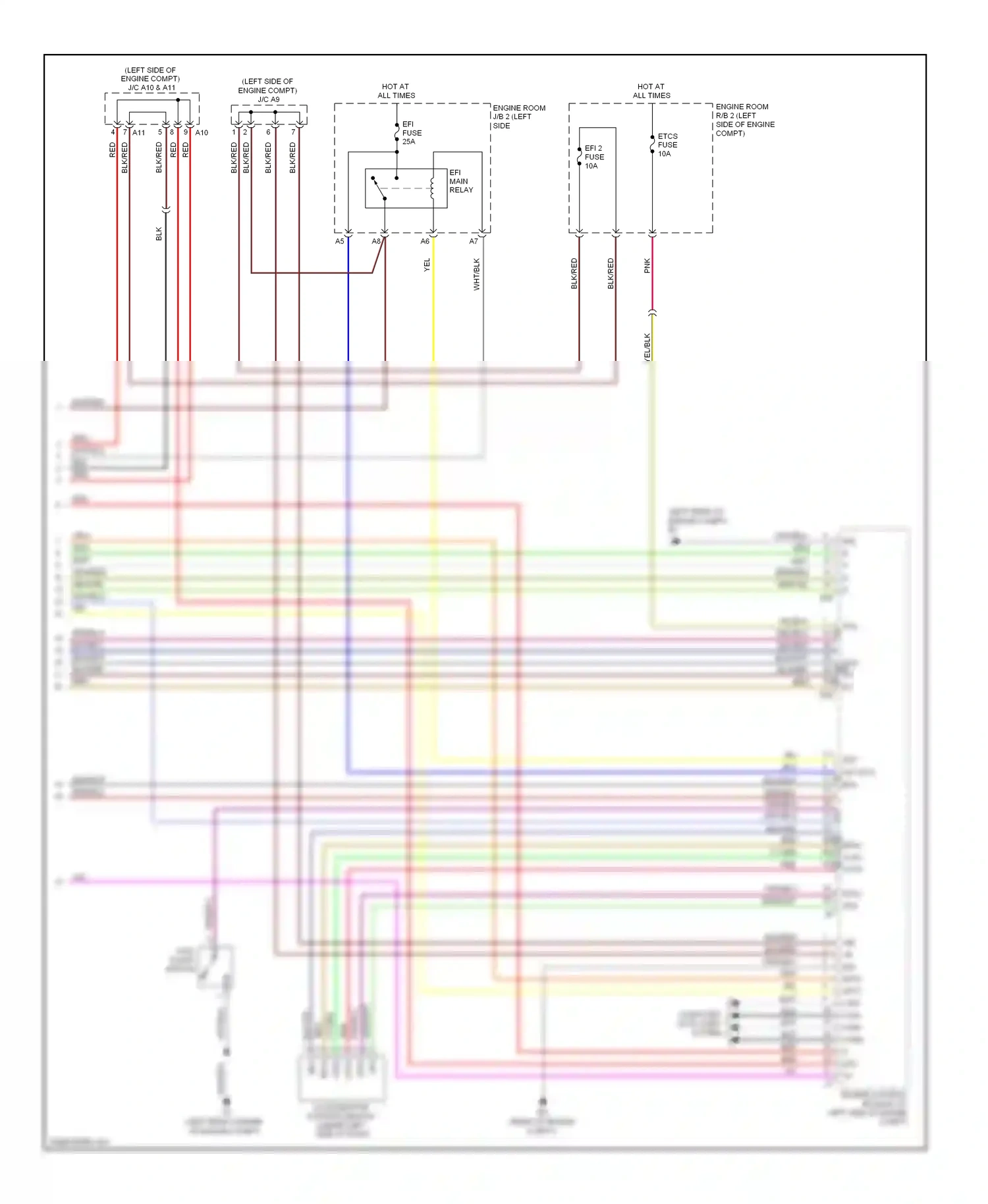 Lexus GS III facelift (2007-2011) engine control module (at left side of engine compt) wiring diagram  (25 of 30)