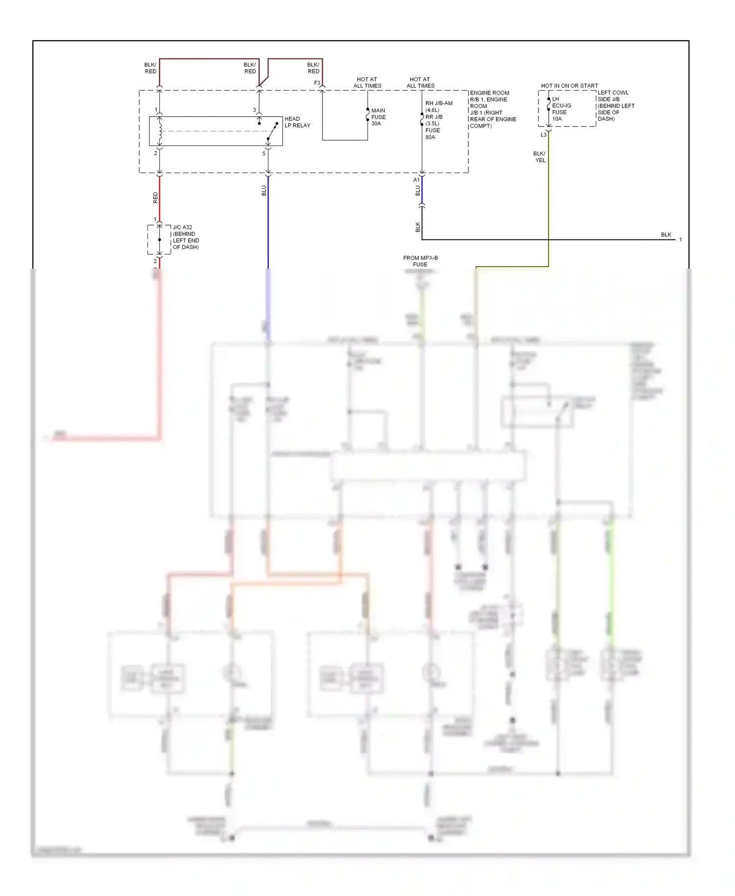 Wiring diagram front controller for Lexus GS III facelift (2007-2011) (5 of 12)