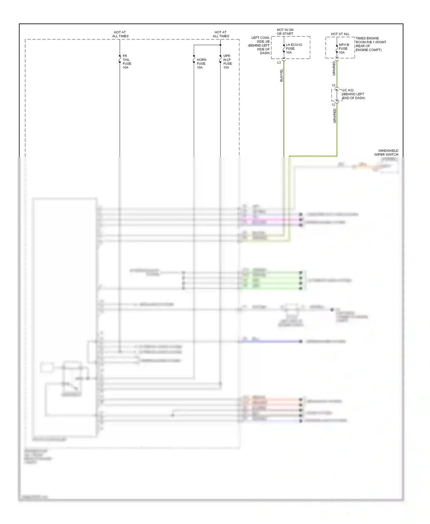 Wiring diagram front controller for Lexus GS III facelift (2007-2011) (3 of 12)