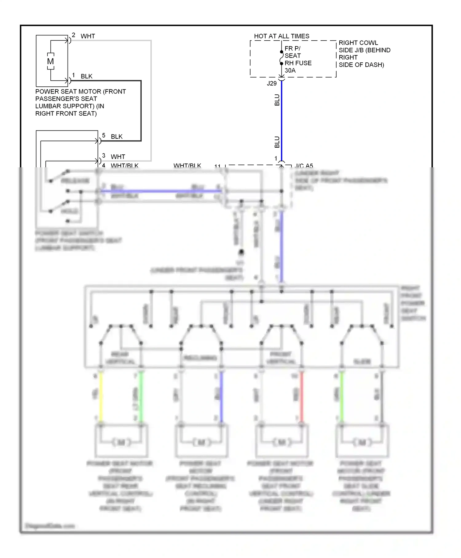 Lexus GS III facelift (2007-2011) front wiring diagram  (1 of 1)
