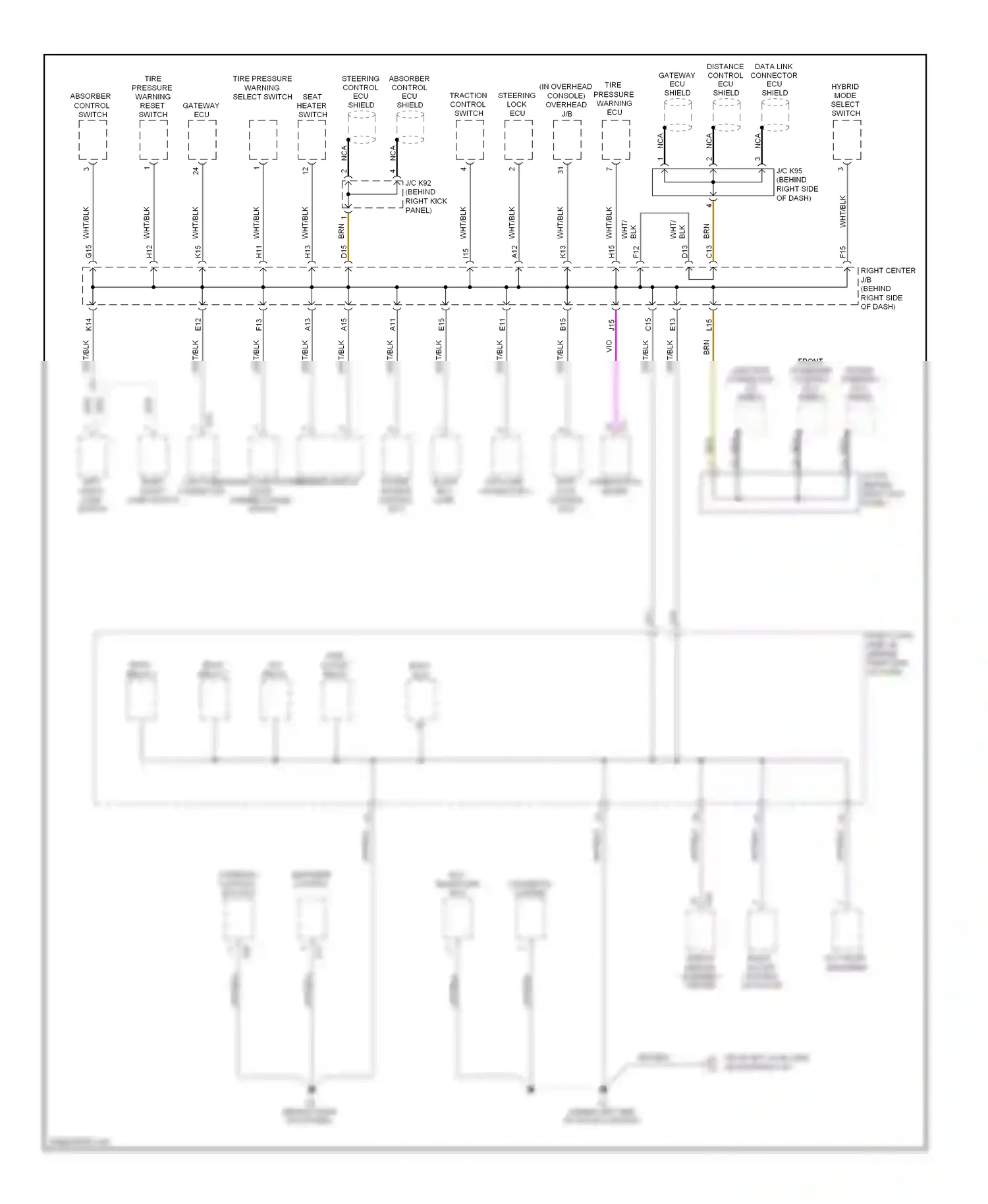 Wiring diagram gateway ecu for Lexus GS III facelift (2007-2011) (1 of 2)