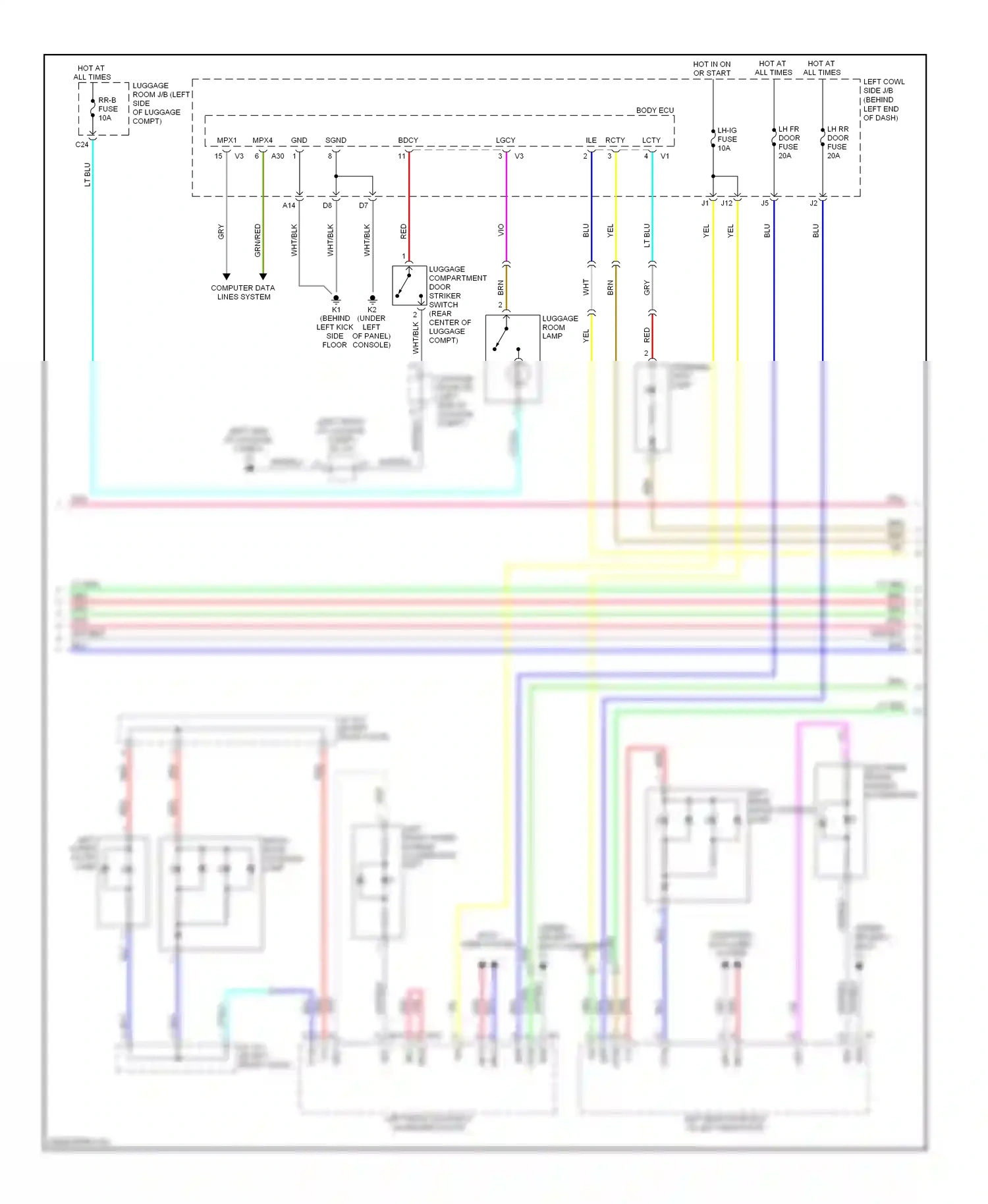 Wiring diagram gnd sgnd for Lexus GS III facelift (2007-2011) (1 of 2)