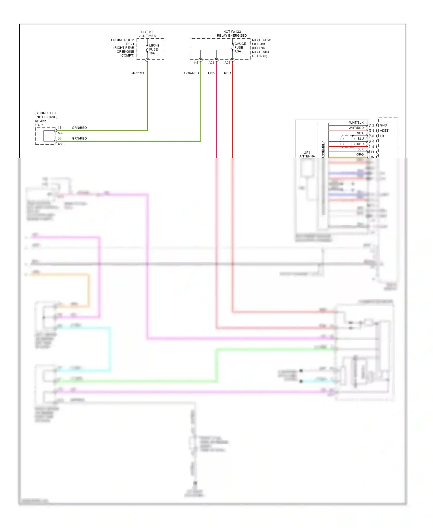 Wiring diagram grn/red for Lexus GS III facelift (2007-2011) (34 of 93)