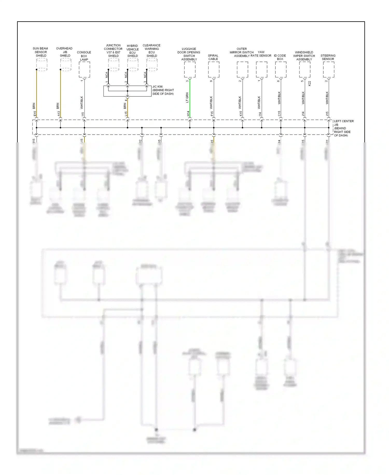 Wiring diagram hybrid control ecu shield for Lexus GS III facelift (2007-2011) (1 of 1)