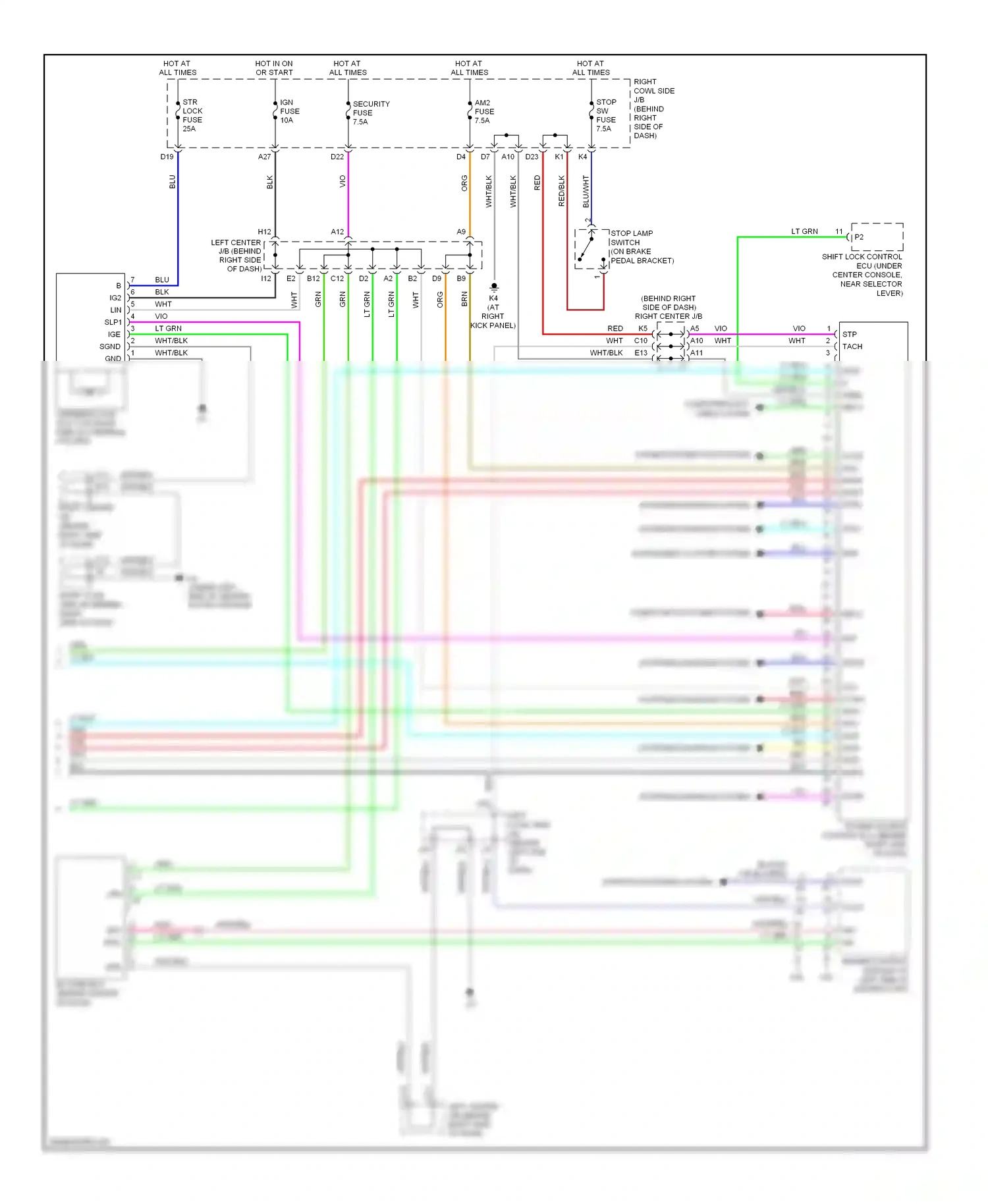 Wiring diagram ign fuse for Lexus GS III facelift (2007-2011) (9 of 15)