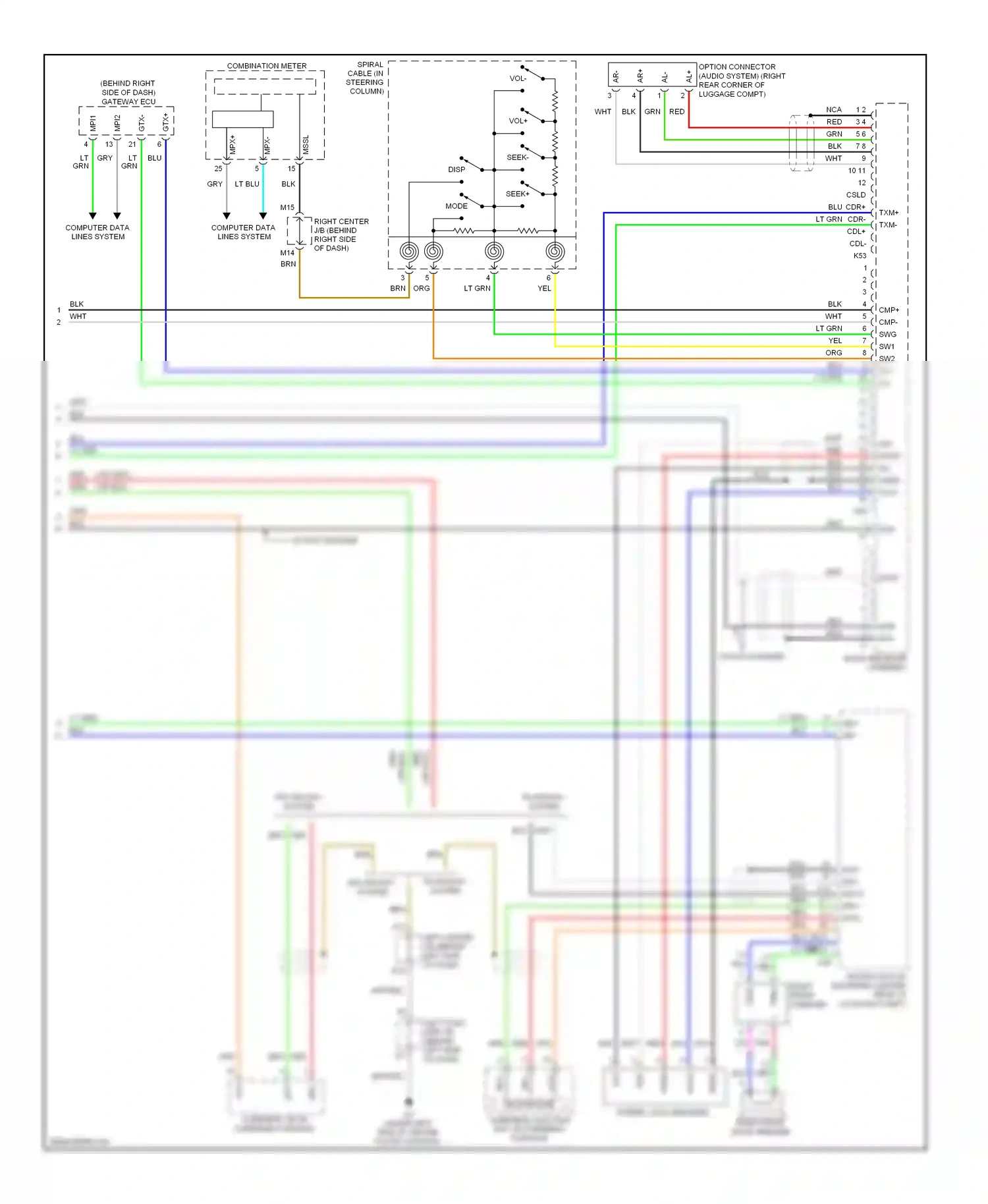 Wiring diagram lt lt for Lexus GS III facelift (2007-2011) (2 of 2)