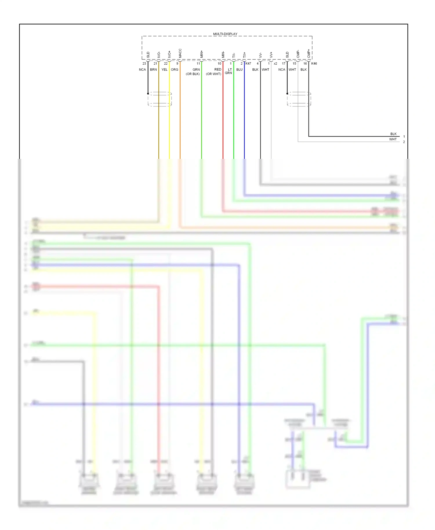Wiring diagram multi-display for Lexus GS III facelift (2007-2011) (9 of 18)