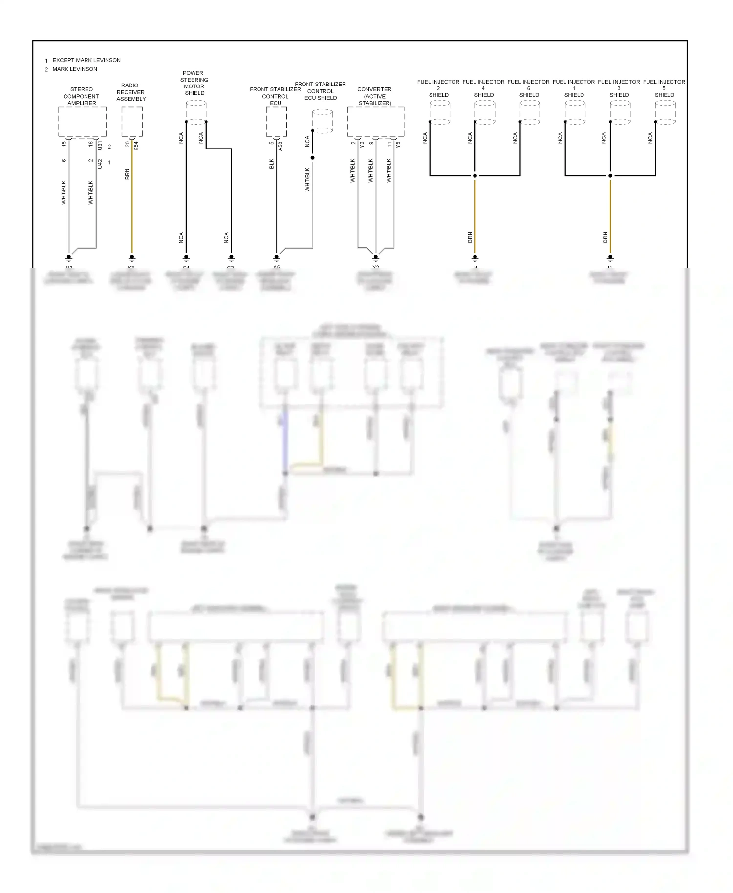 Wiring diagram noise filter for Lexus GS III facelift (2007-2011) (2 of 3)