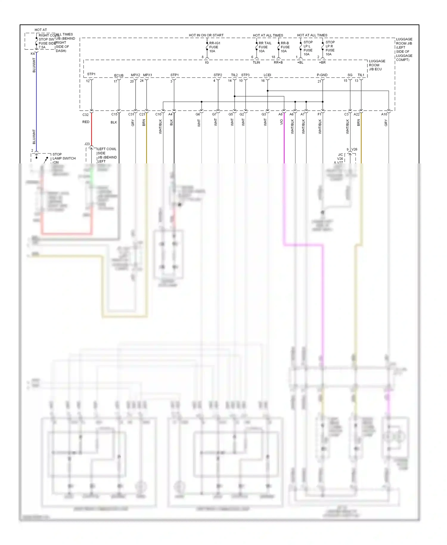 Wiring diagram p-gnd for Lexus GS III facelift (2007-2011) (2 of 2)