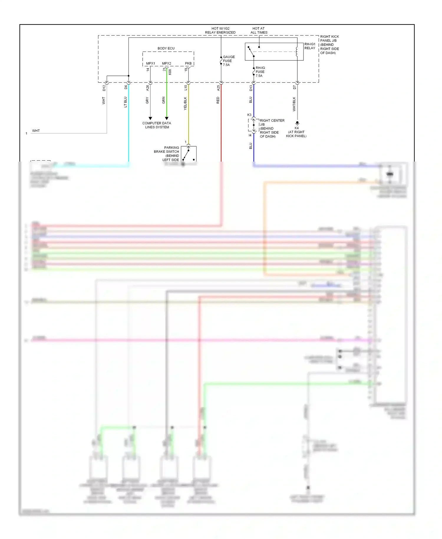 Wiring diagram pnk/blk for Lexus GS III facelift (2007-2011) (3 of 3)