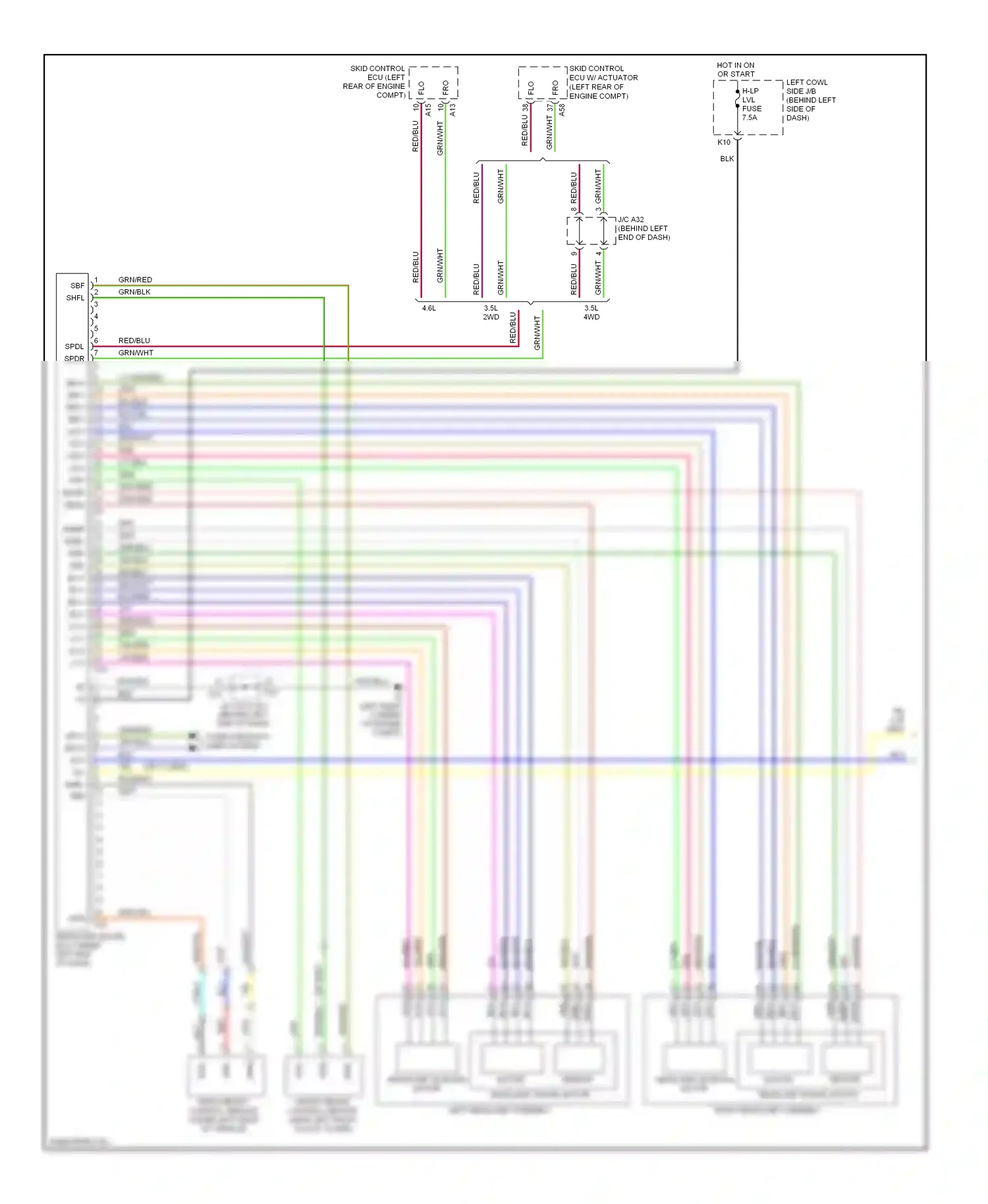 Wiring diagram pnk/grn for Lexus GS III facelift (2007-2011) (1 of 5)