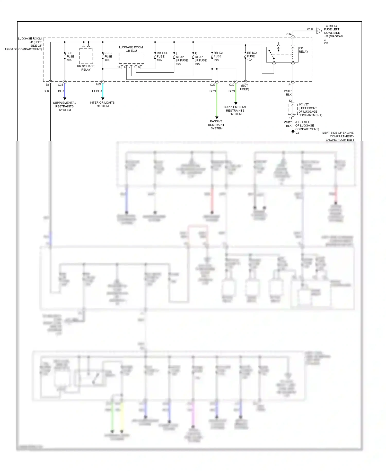 Wiring diagram psb fuse for Lexus GS III facelift (2007-2011) (1 of 3)