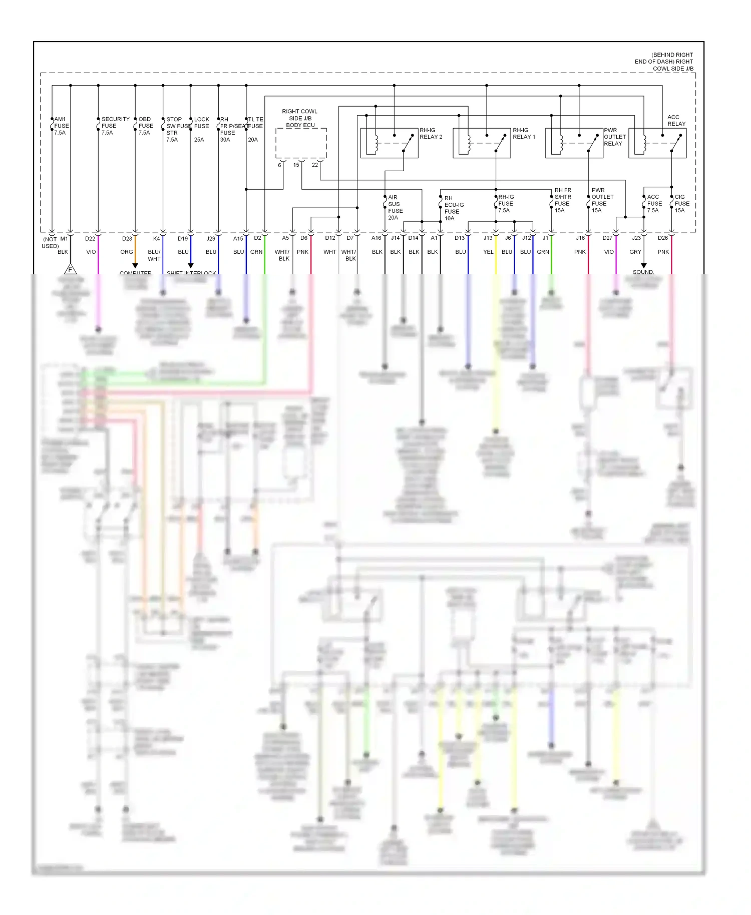 Wiring diagram red for Lexus GS III facelift (2007-2011) (152 of 177)