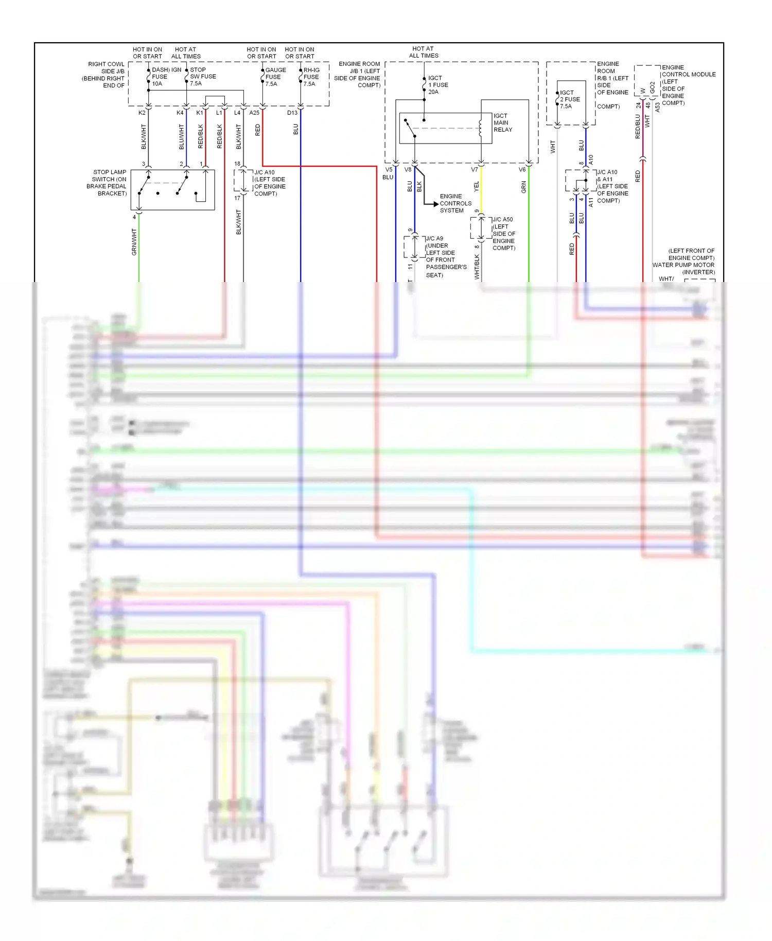 Wiring diagram red/blu for Lexus GS III facelift (2007-2011) (25 of 39)