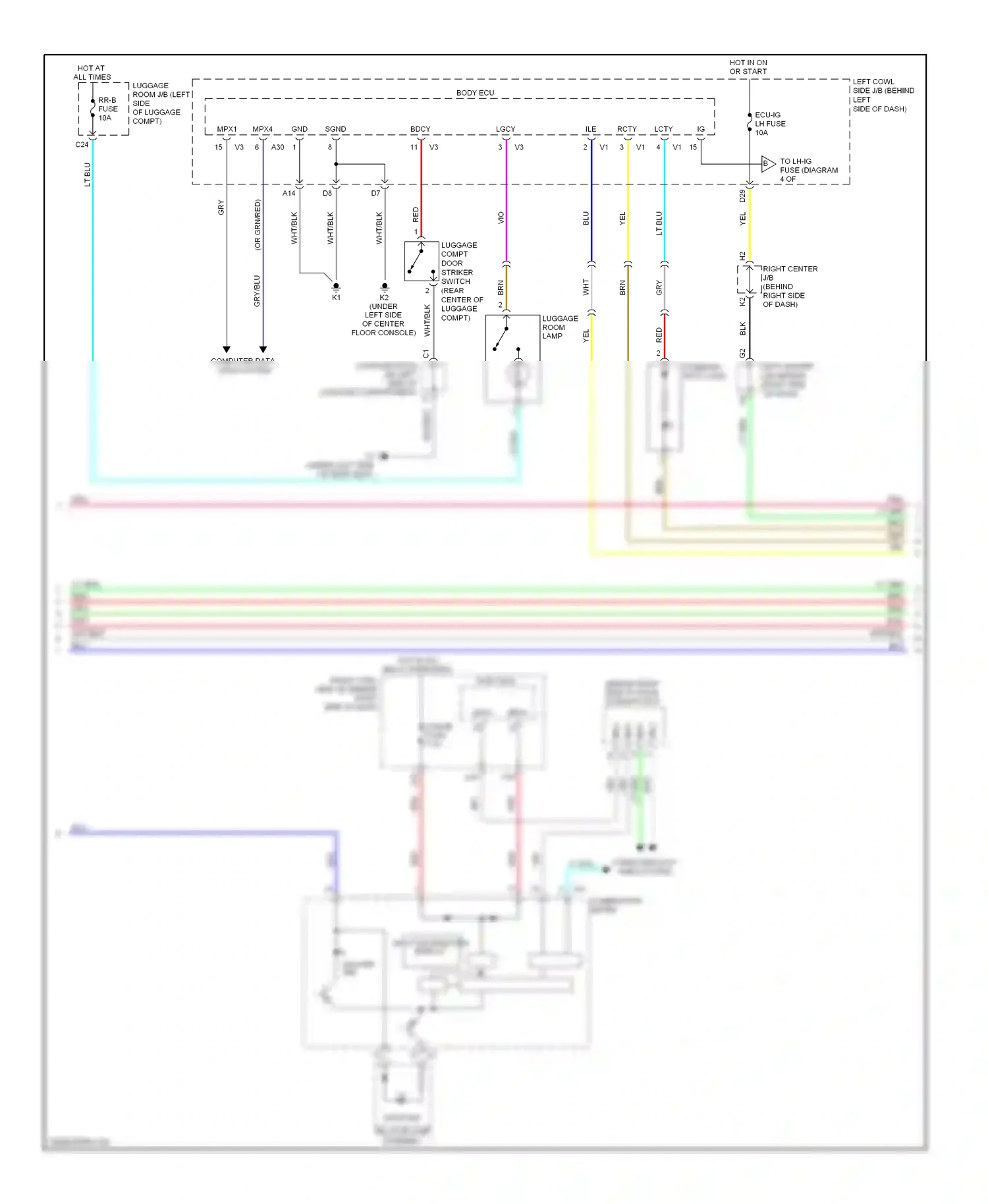 Wiring diagram sgnd gnd for Lexus GS III facelift (2007-2011) (1 of 1)
