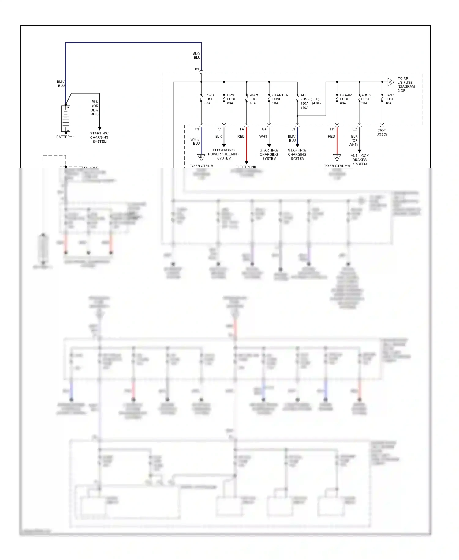 Wiring diagram starter fuse for Lexus GS III facelift (2007-2011) (1 of 2)
