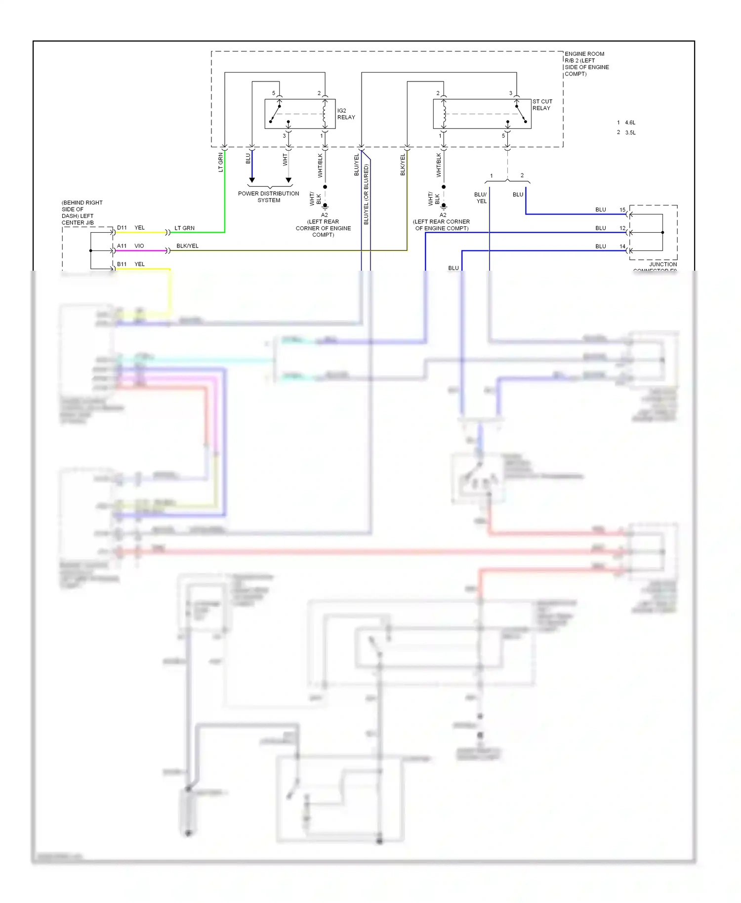 Wiring diagram starter relay for Lexus GS III facelift (2007-2011) (2 of 2)